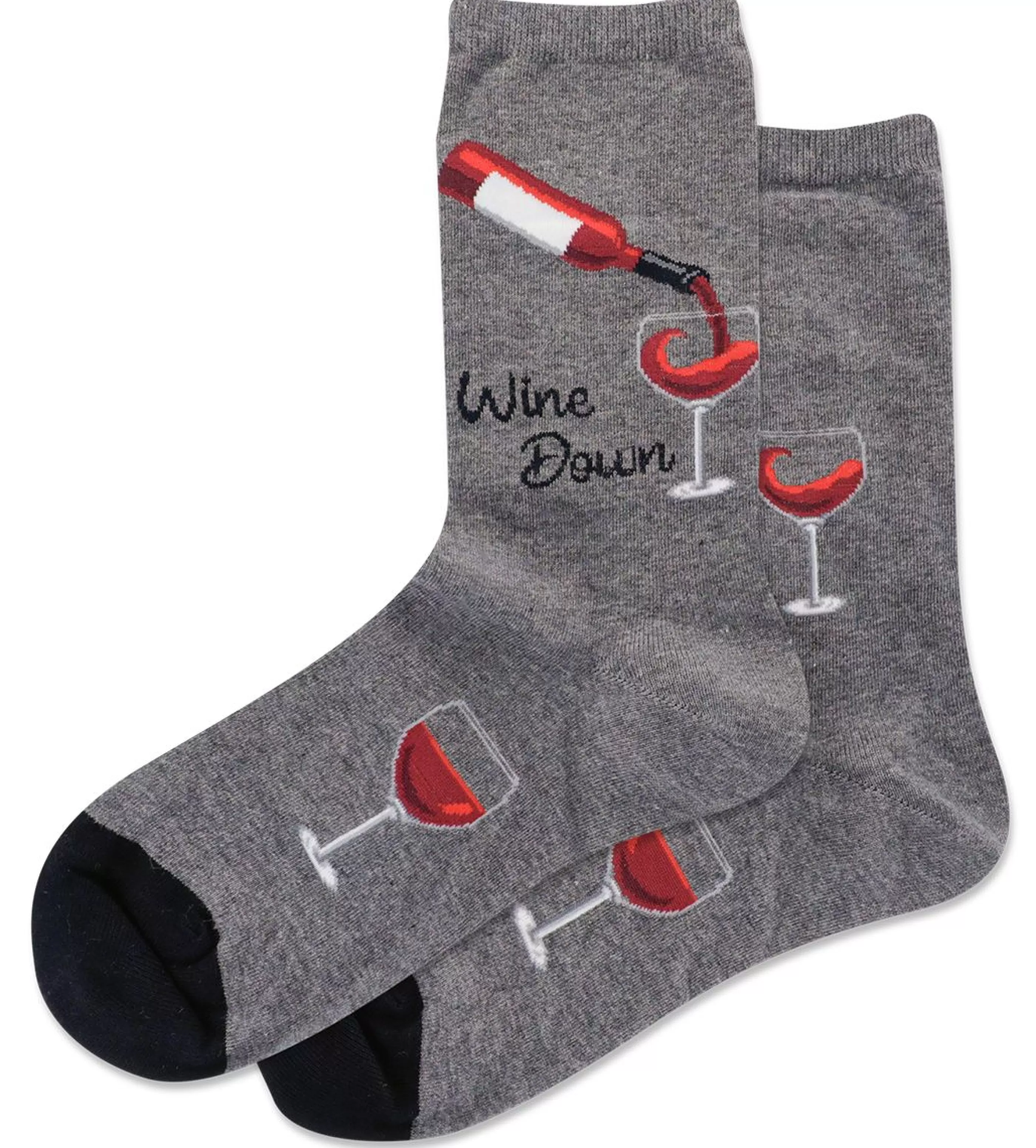 Online Women's Wine Down Charcoal Crew Socks Accessories Socks