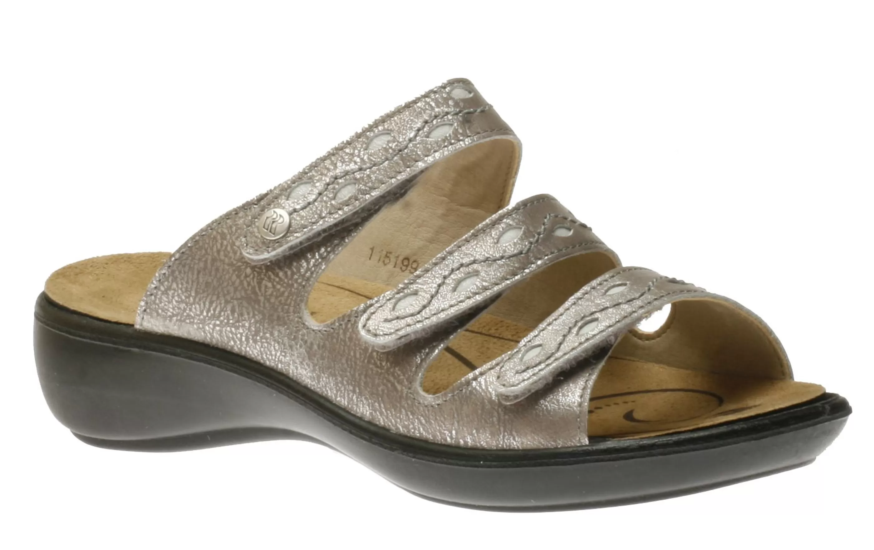 Online Ibiza 66 Platinum Metallic Leather Slide Sandal Women Slide