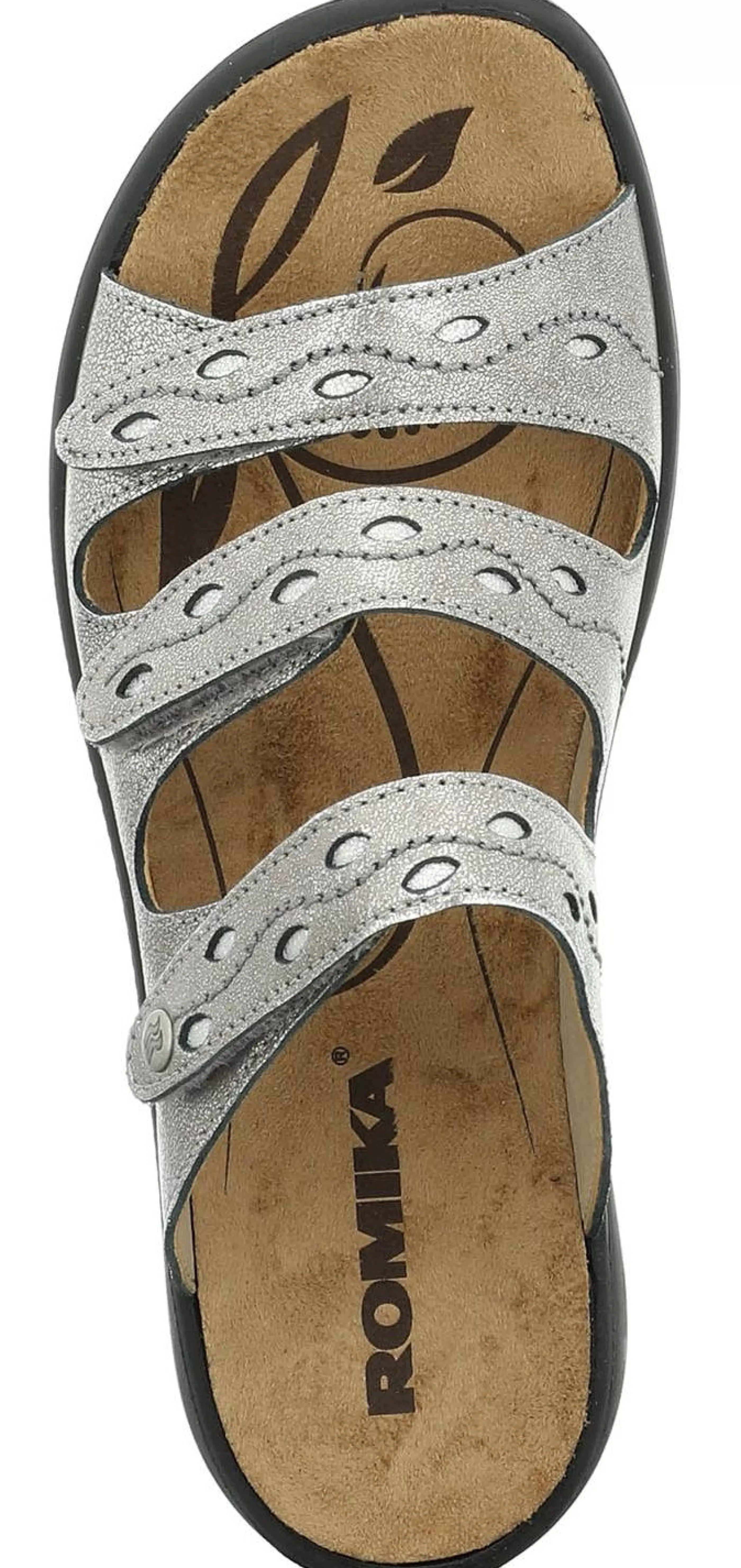 Online Ibiza 66 Platinum Metallic Leather Slide Sandal Women Slide