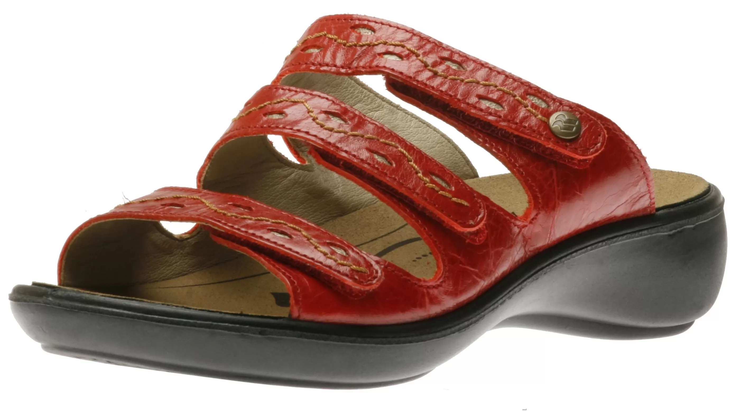 Online Ibiza 66 Red Leather Slide Sandal Women Slide