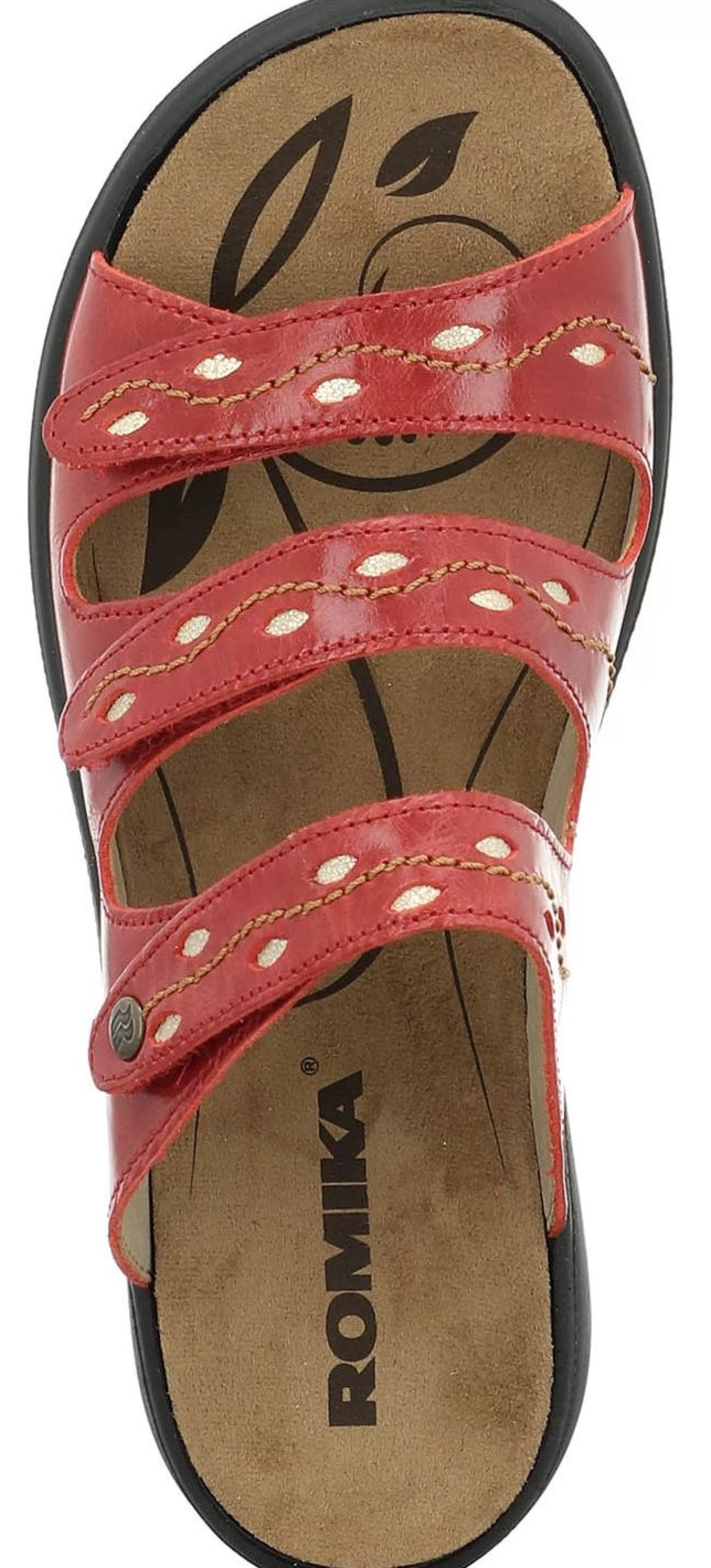 Online Ibiza 66 Red Leather Slide Sandal Women Slide