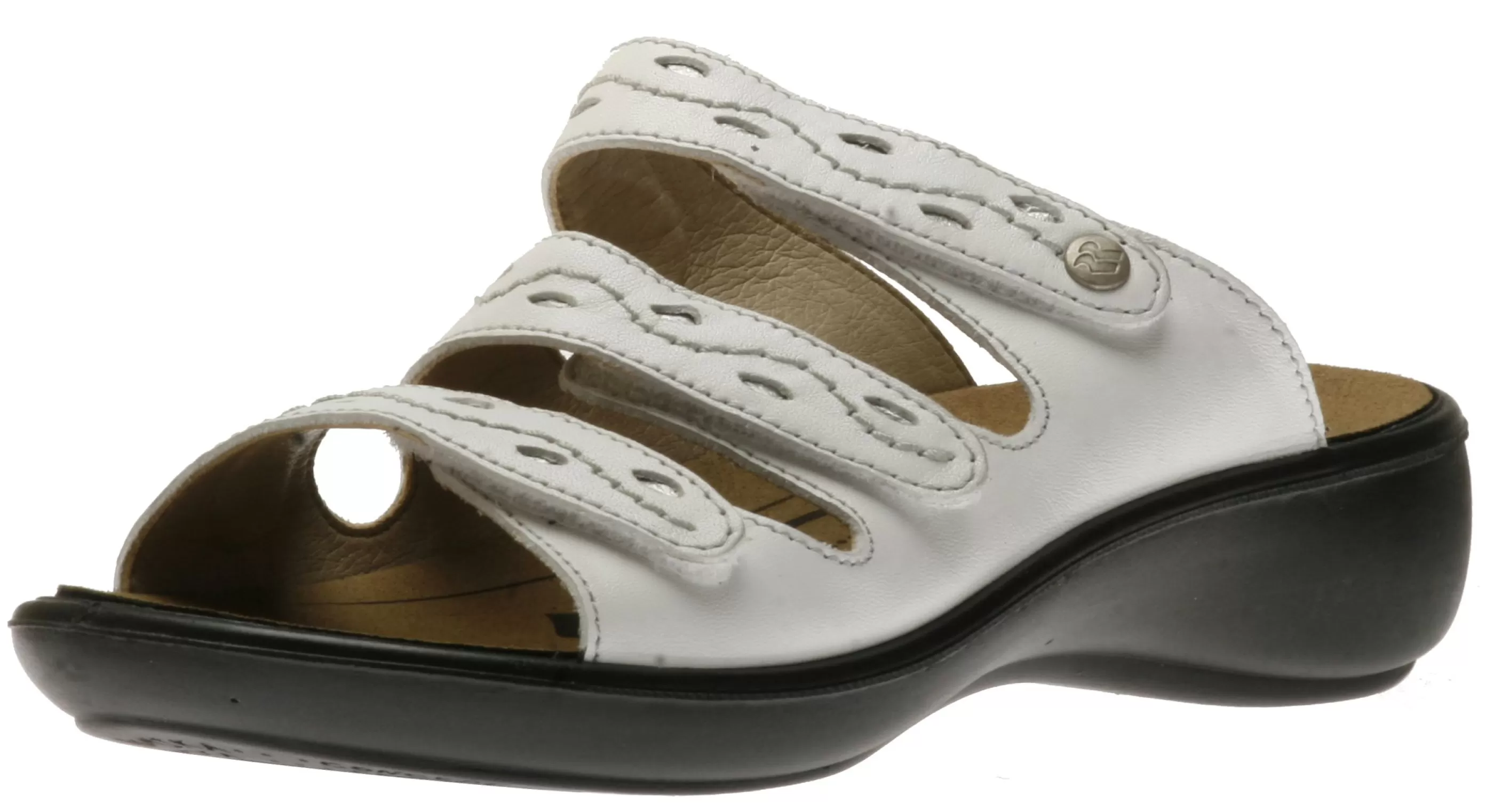 Outlet Ibiza 66 White Leather Slide Sandal Women Slide