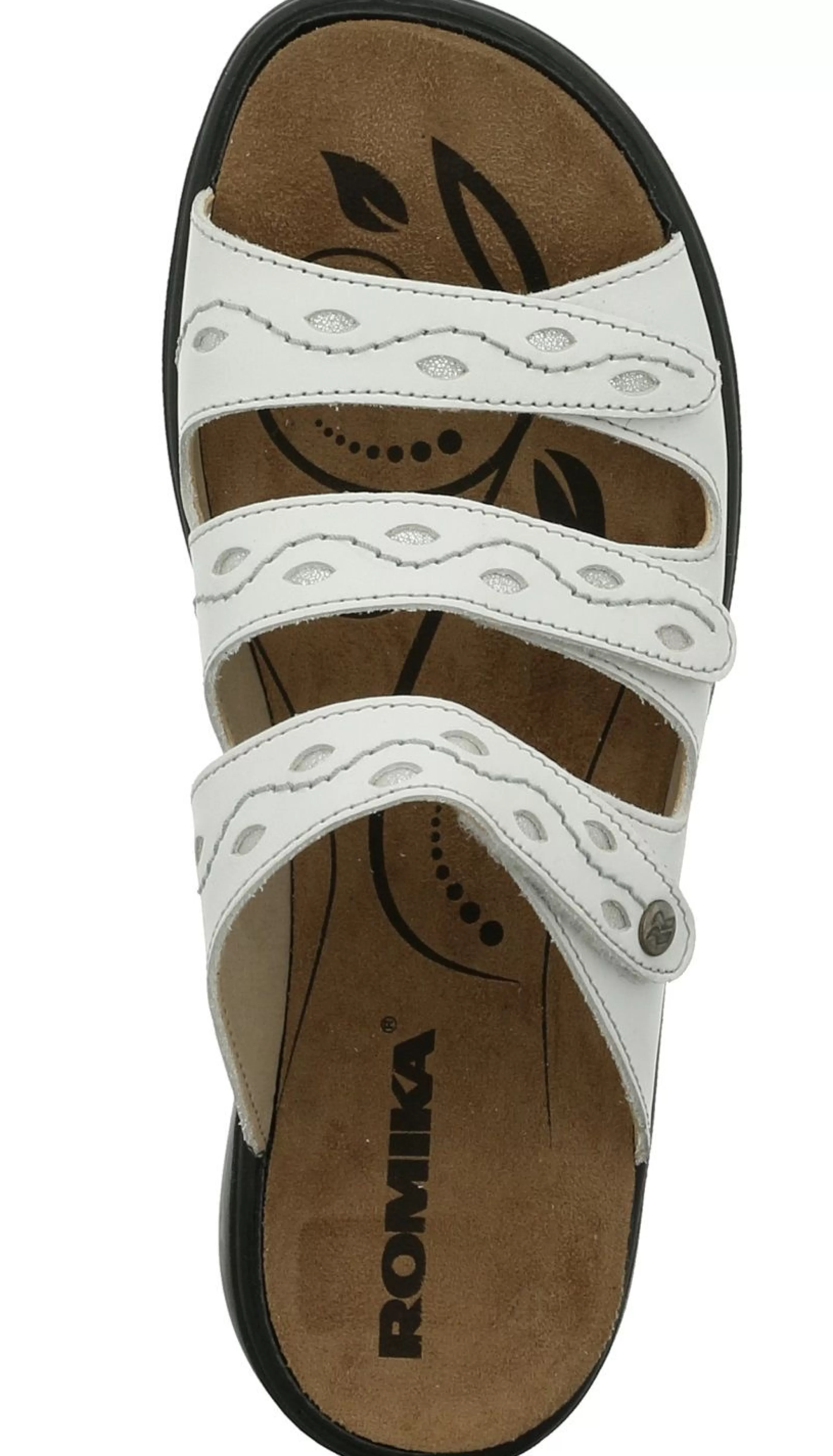 Outlet Ibiza 66 White Leather Slide Sandal Women Slide