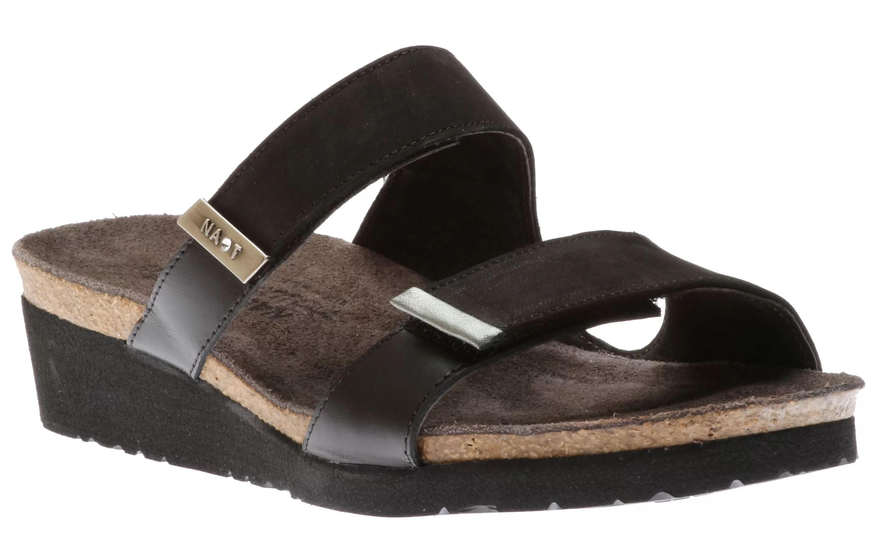 Fashion Jacey Black Wide Width Slide Sandal Women Slide