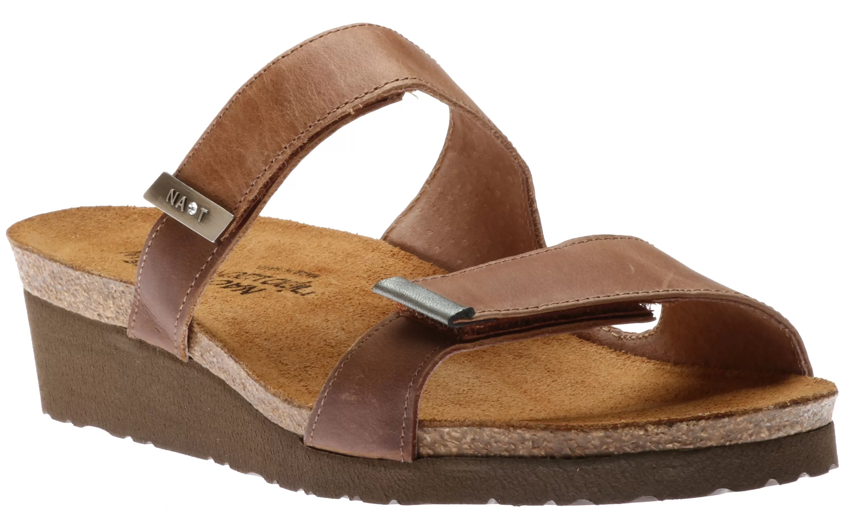 New Jacey Brown Wide Width Slide Sandal Women Slide