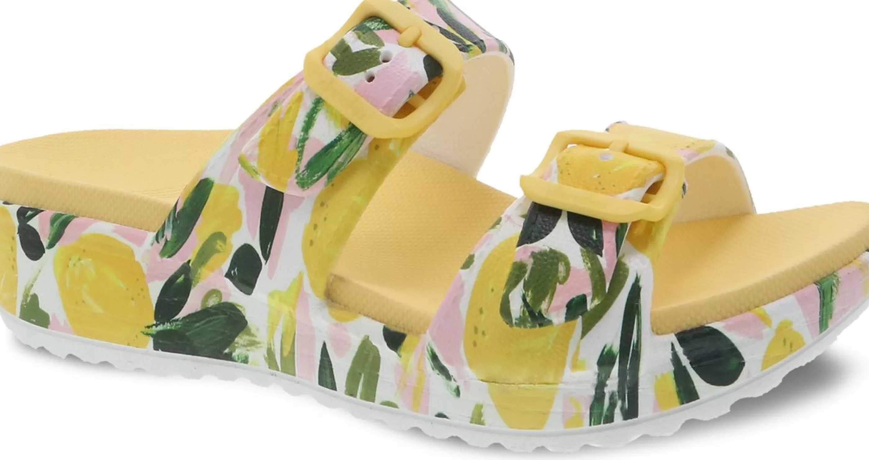 Best Kandi Lemons Yellow Eva Double Strap Slide Sandal Women Slipper