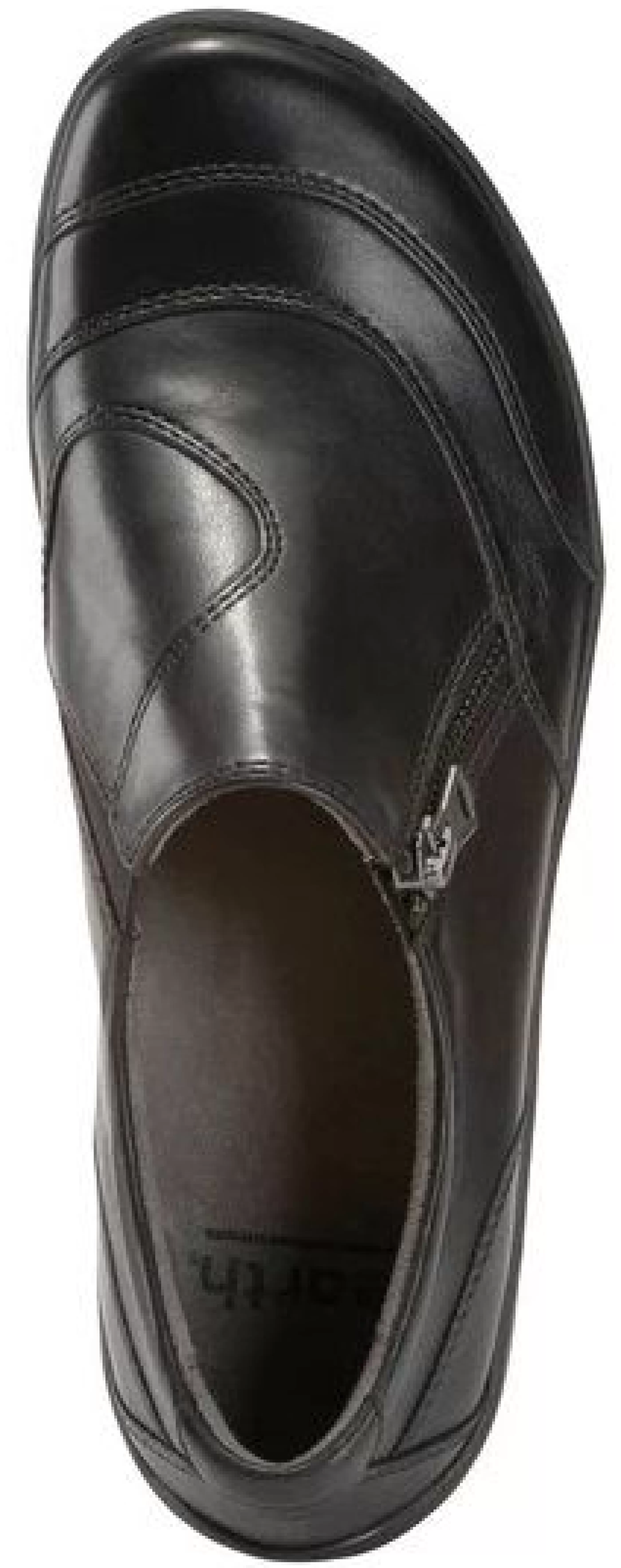 Shop Kara Faraday Black Leather Zipper Slip-On Shoe Women Dress Casual