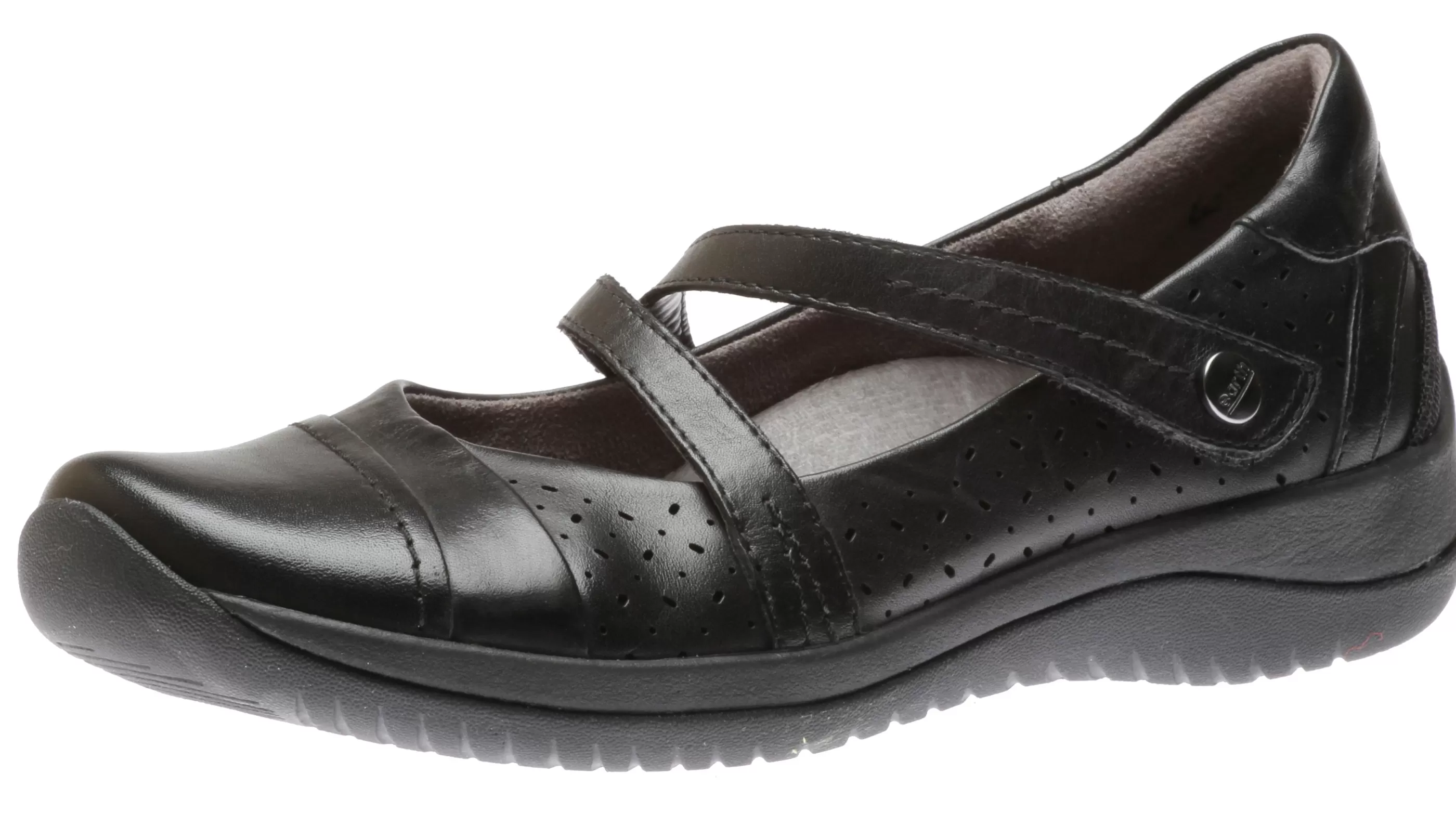 Clearance Kara Galilei Black Perforated Leather Mary Jane Shoe Women Walking