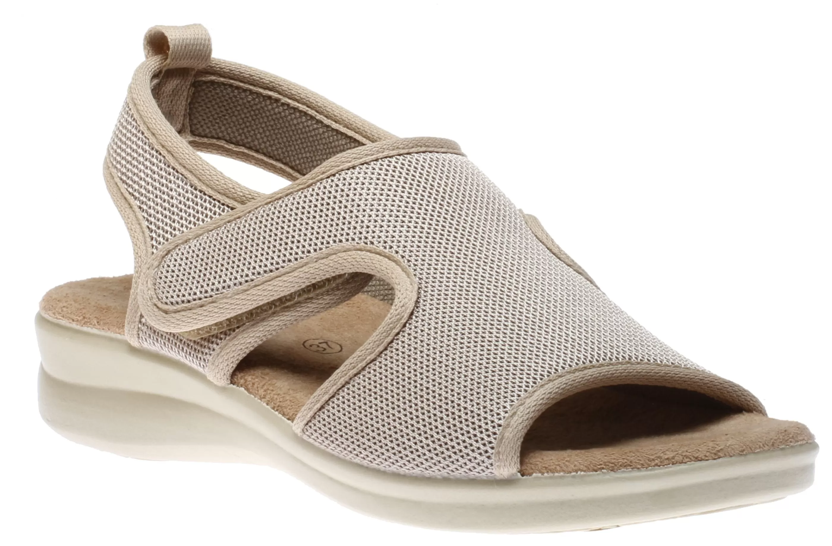 Discount Ladies Velcro Biege Women Sandal