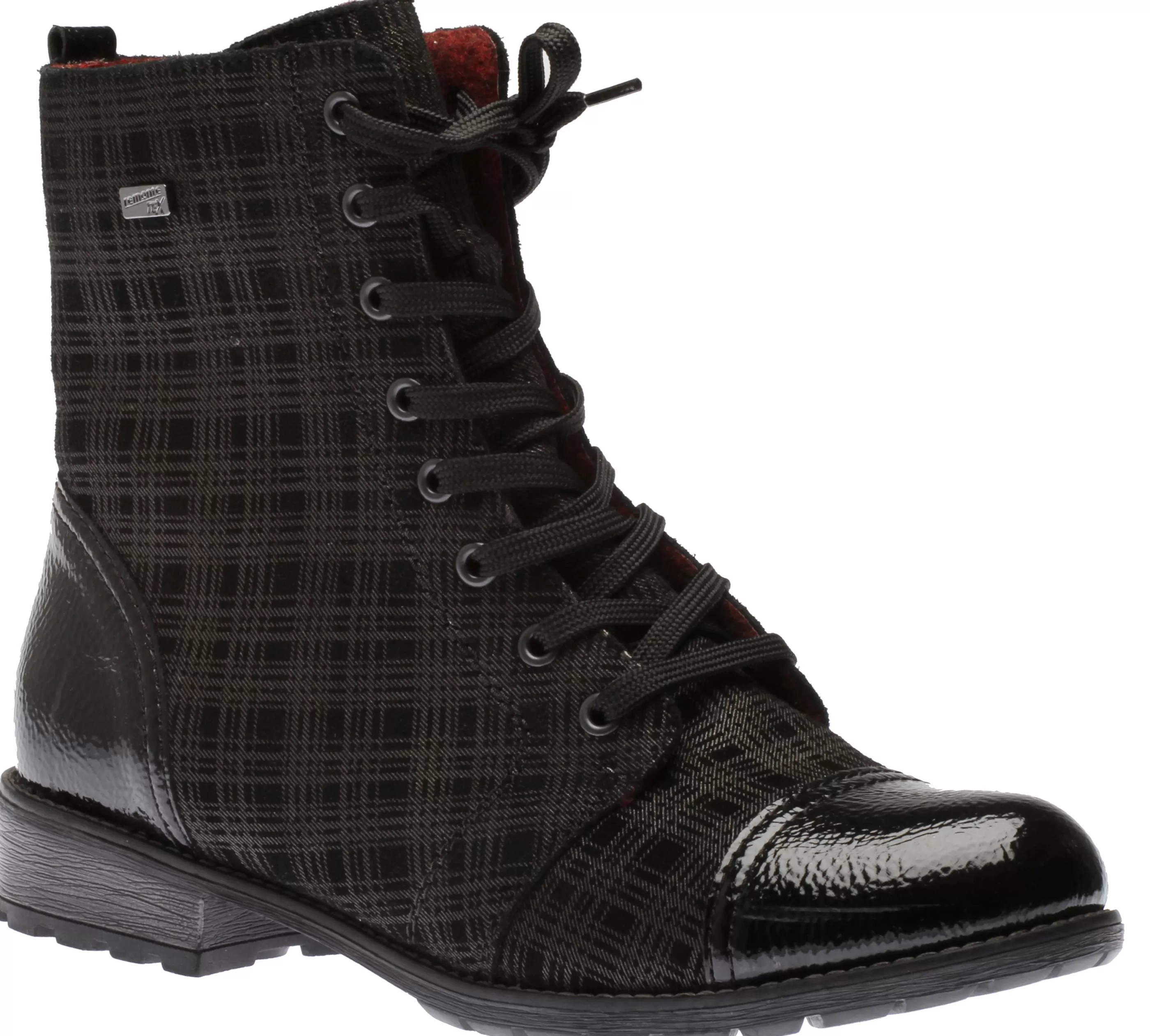 Shop Largo Black Grey Tartan Ankle Dress Boot Women Dress Boot