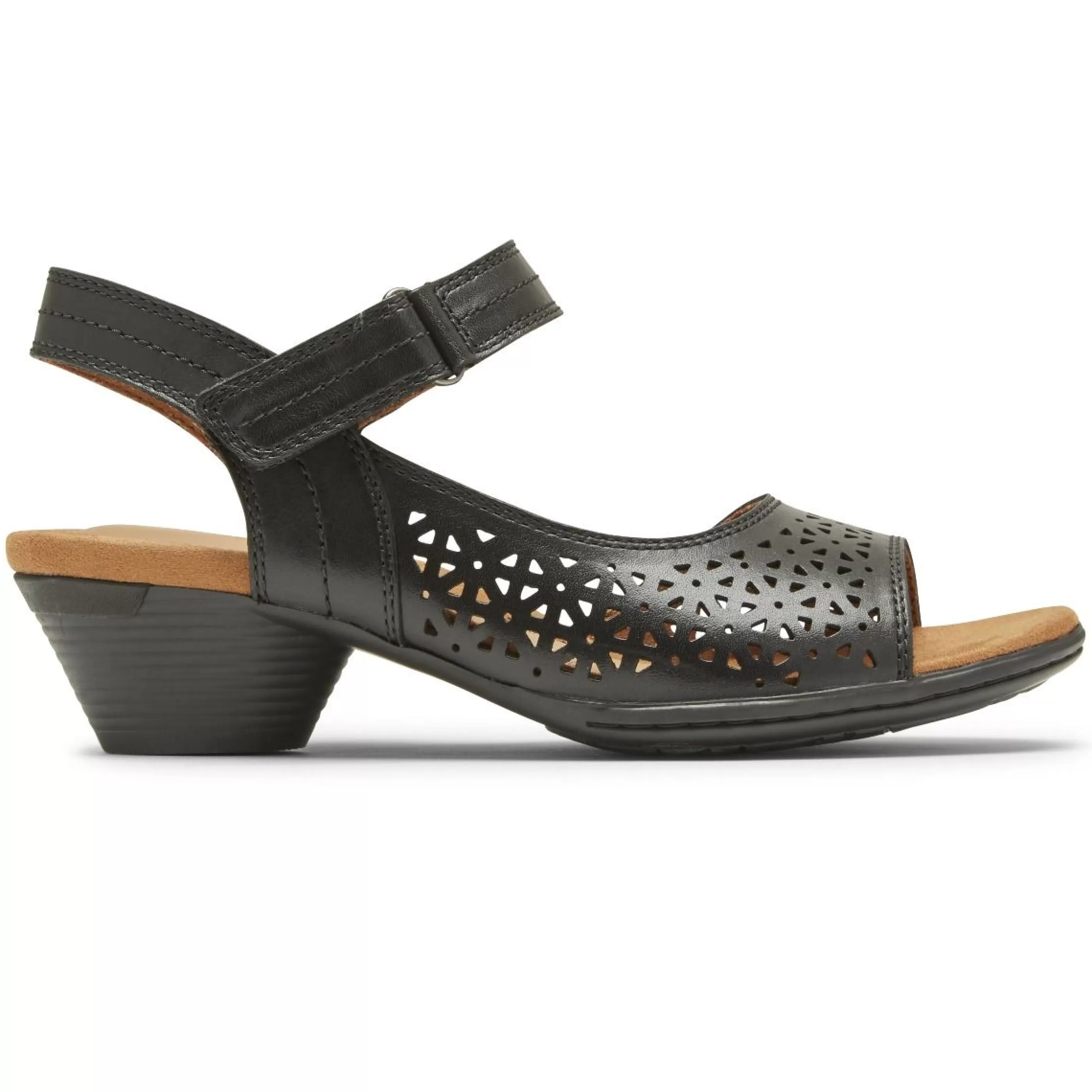 Best Sale Laurel Black Perforated Sandal Women Sandal