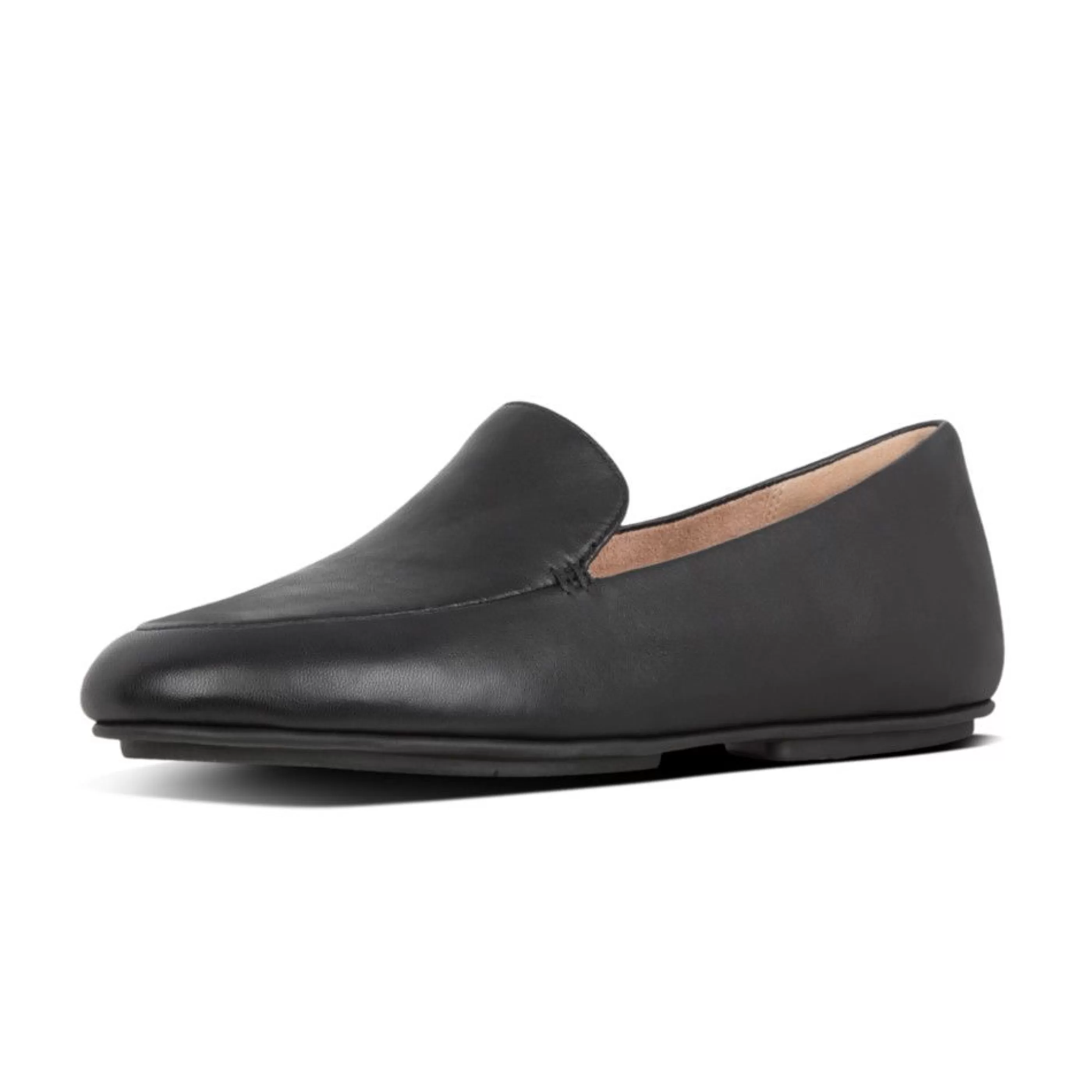 Hot Lena Black Leather Loafer Women Dress Casual