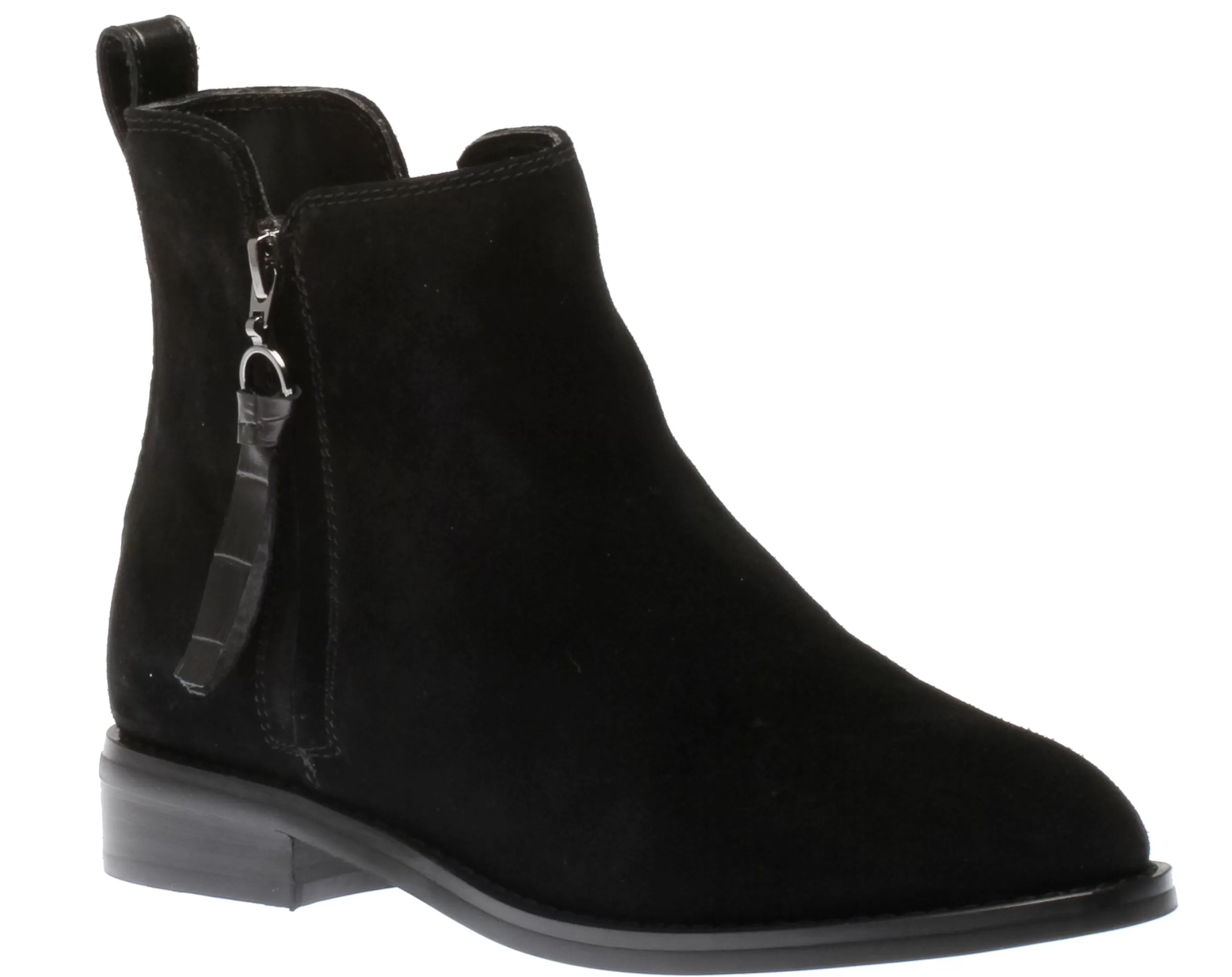 Cheap Loulou Black Suede Women Dress Boot