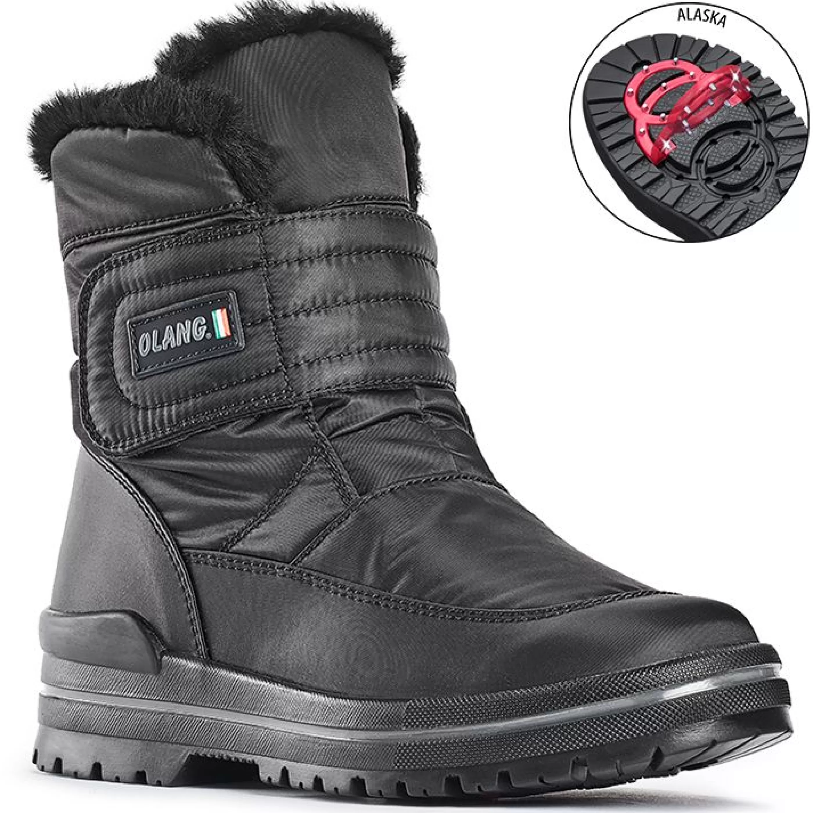 Outlet Luna Velcro Black Winter Boot Women Boot