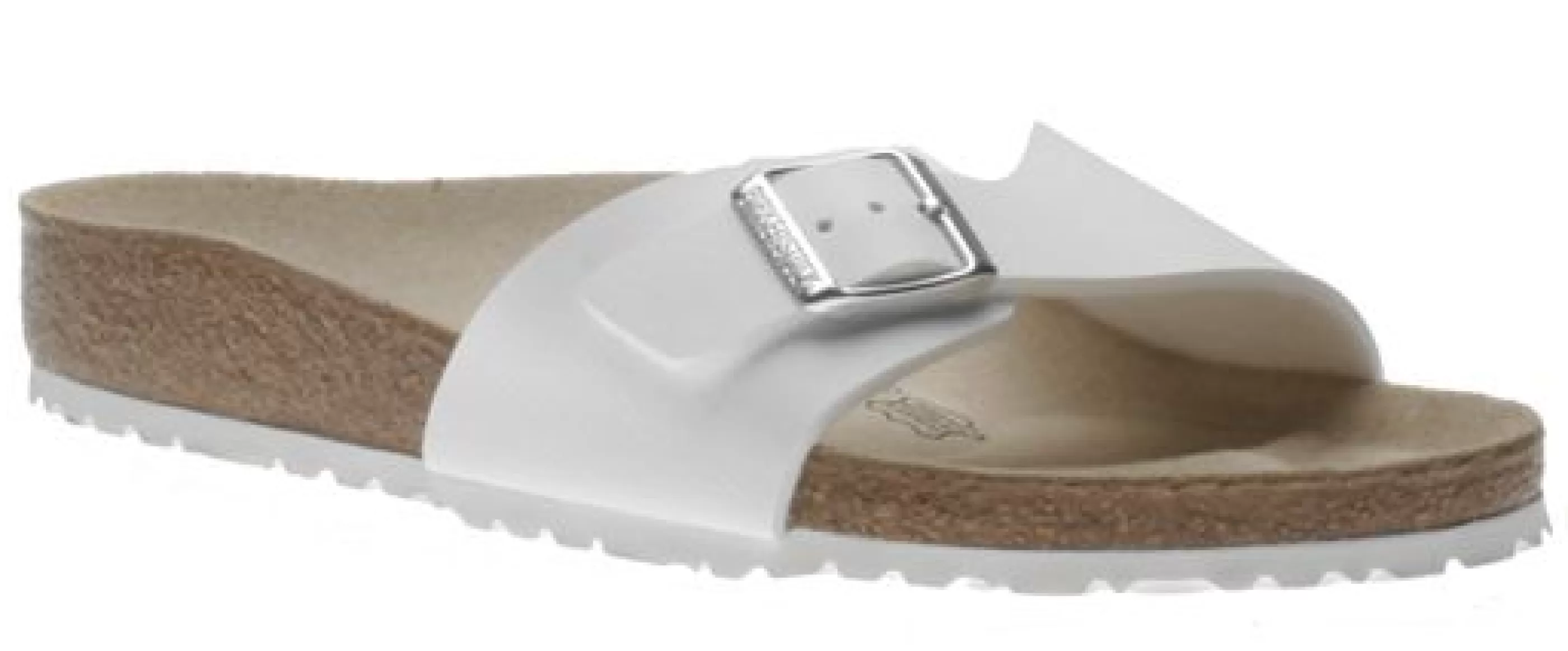 Fashion Madrid Birko-Flor White Slide Sandal Women Slide