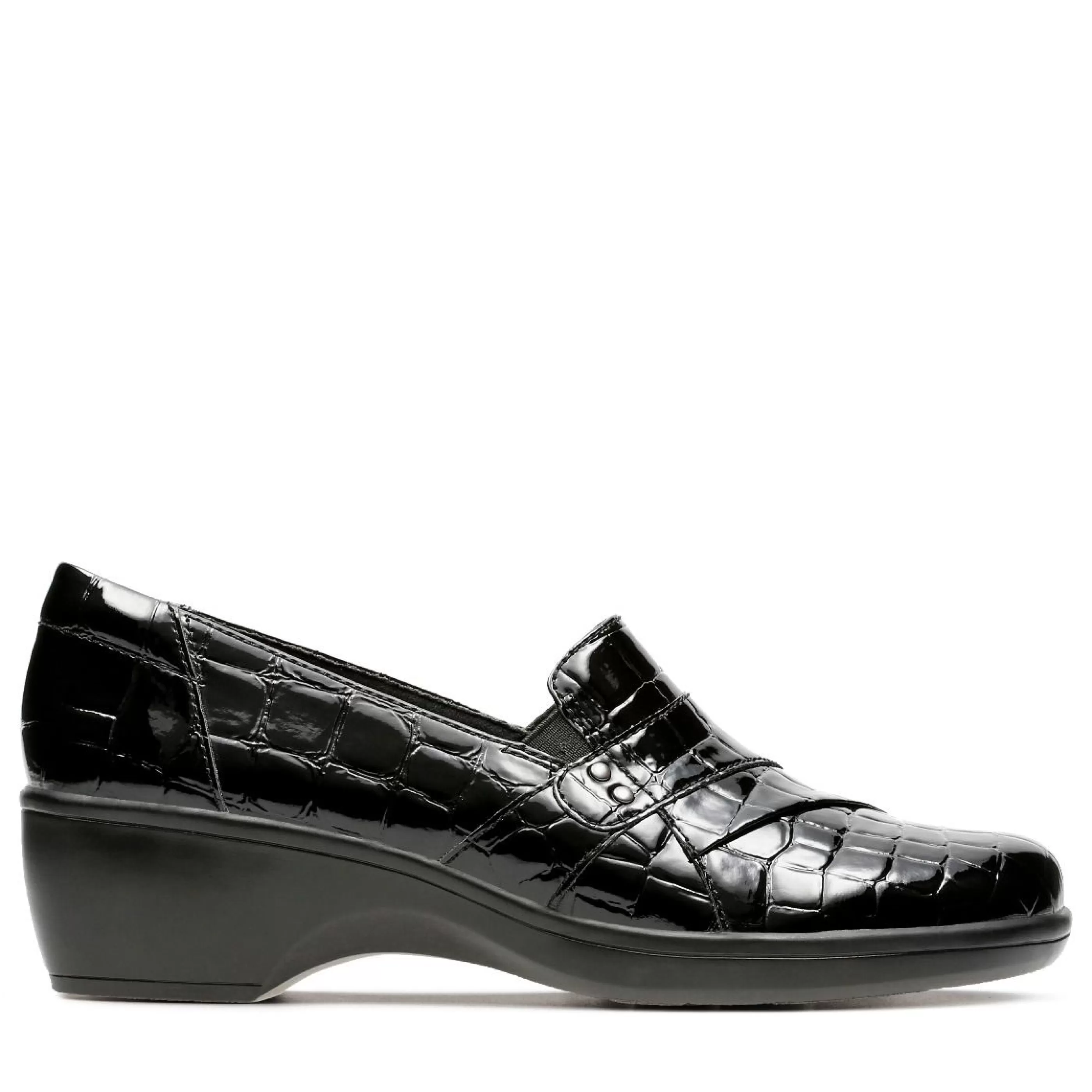 Hot May Marigold Black Croco Slip-On Loafer Women Dress Casual