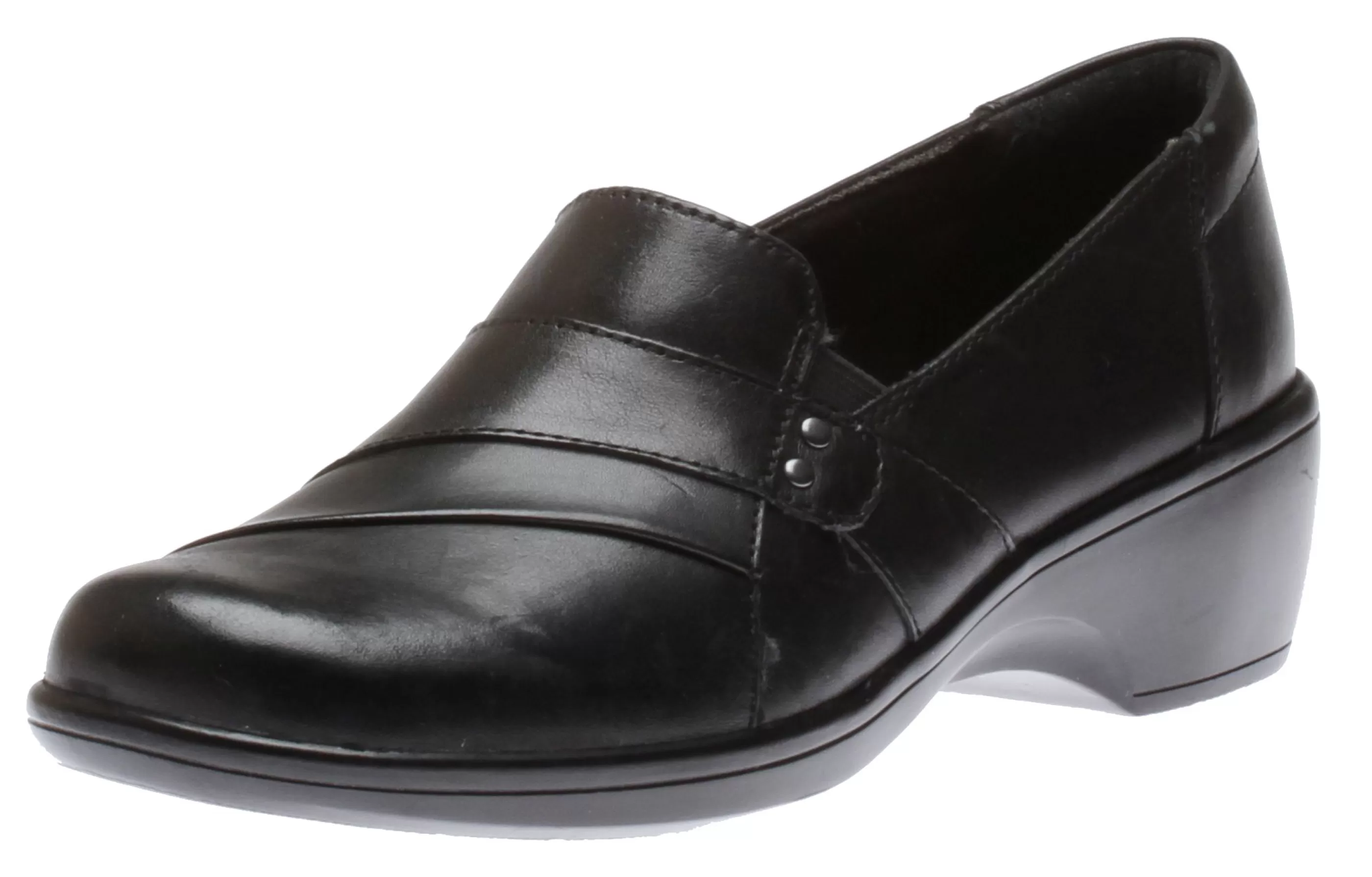 Clearance May Marigold Black Leather Slip-On Dress Loafer Women Dress Casual