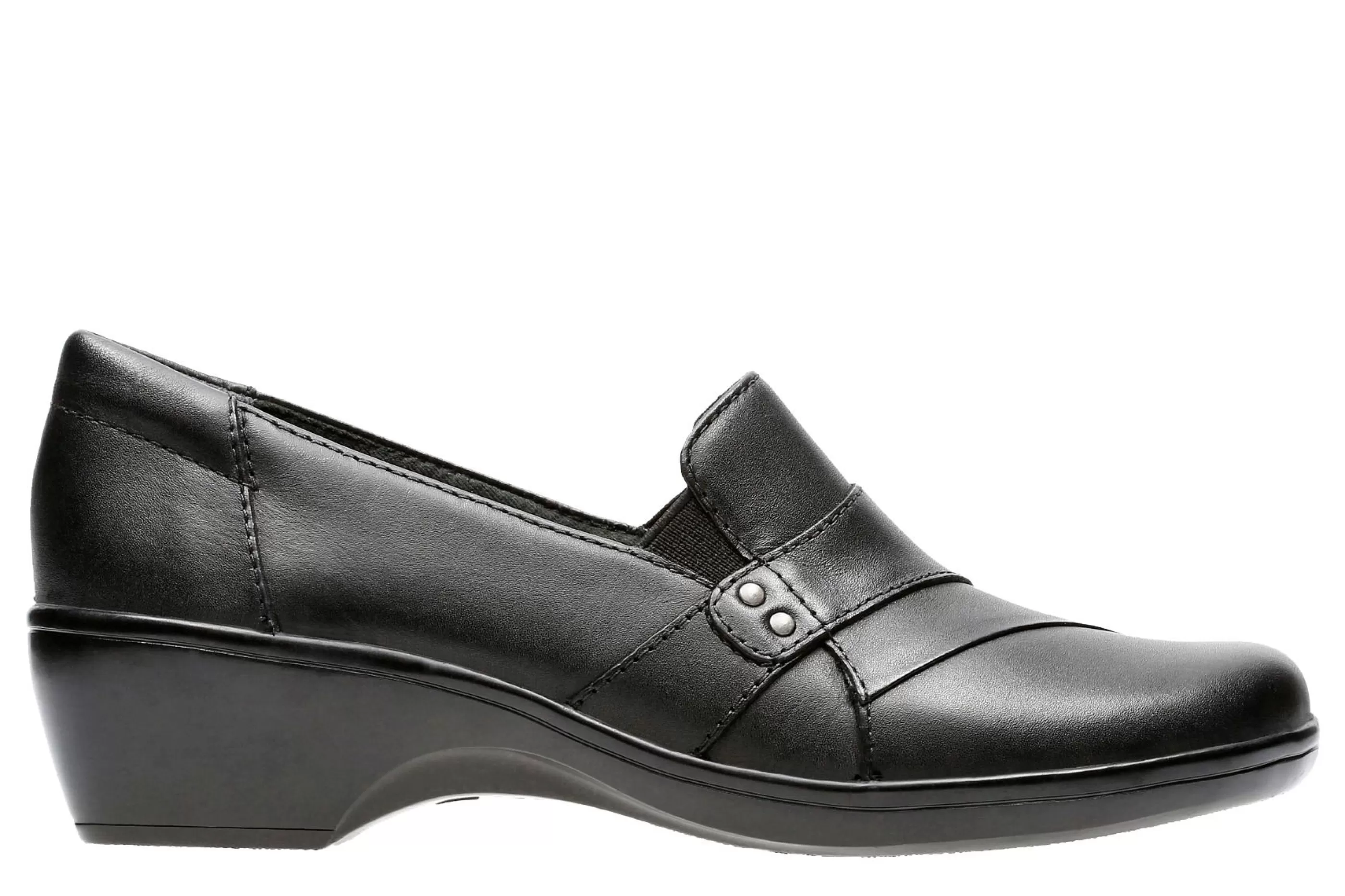 Clearance May Marigold Black Leather Slip-On Dress Loafer Women Dress Casual