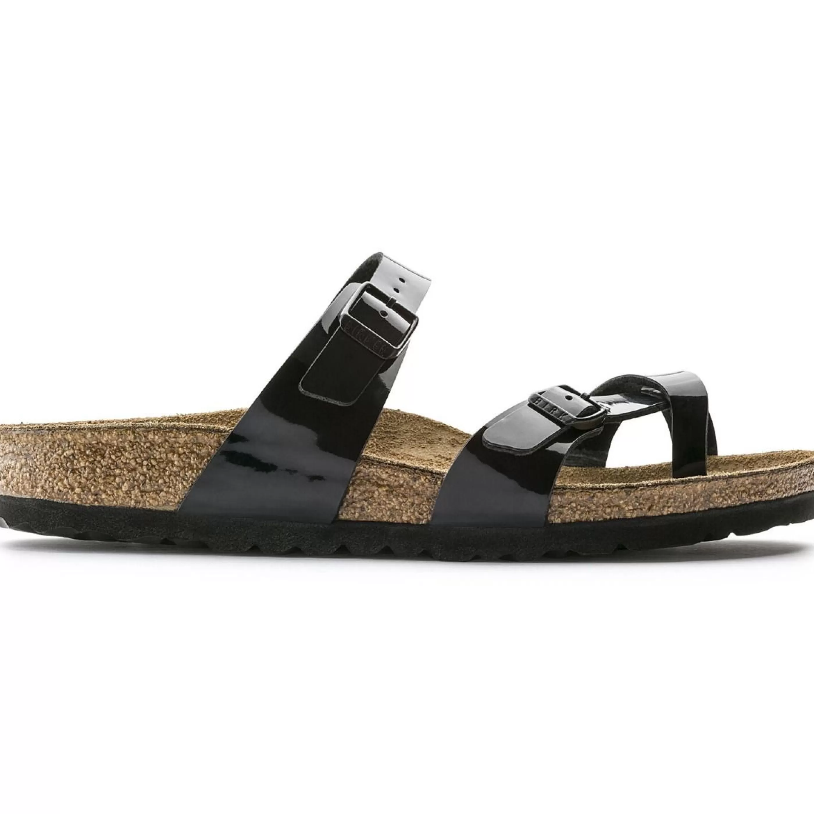 Best Sale Mayari Birko-Flor Black Patent Sandal Women Toe Thong