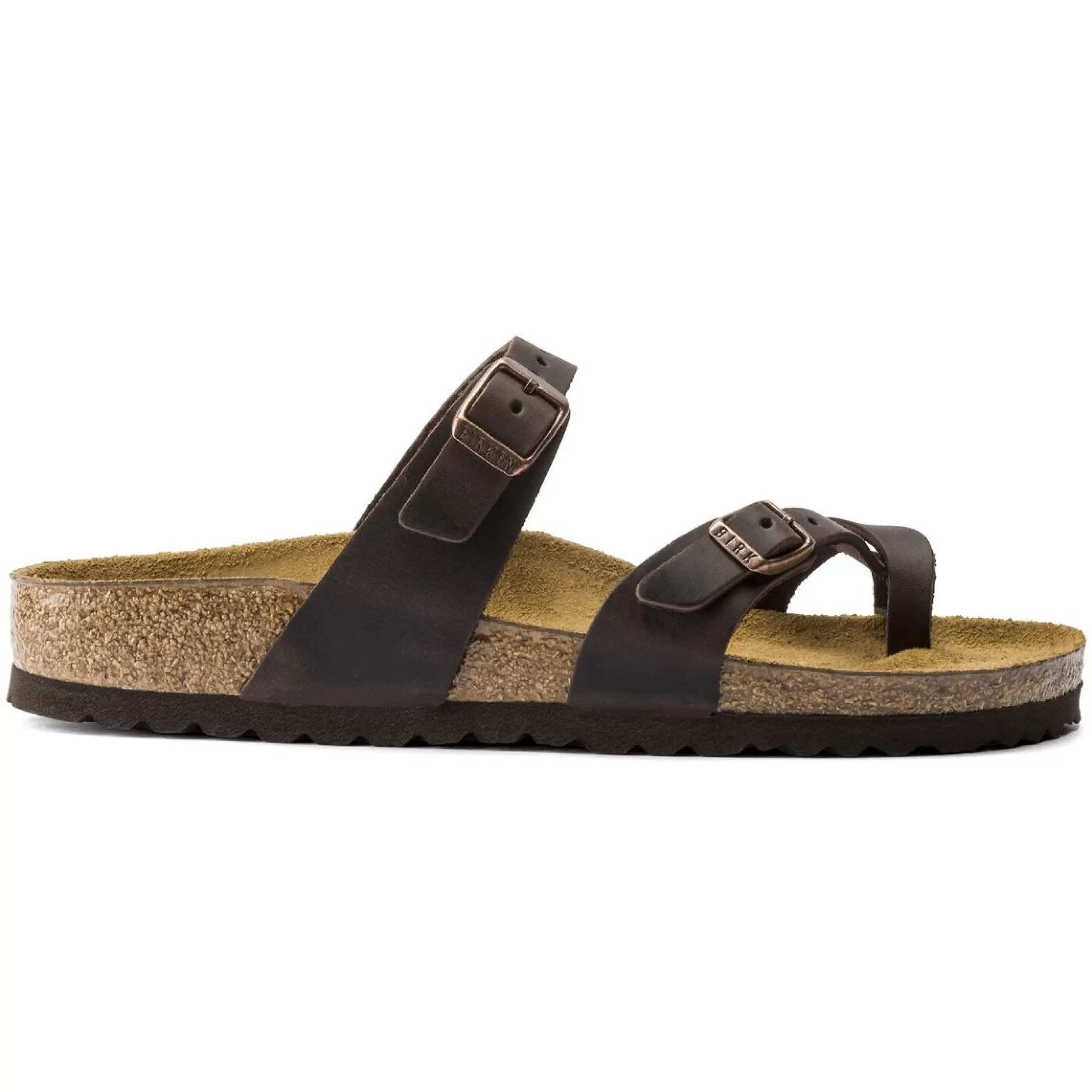 Shop Mayari Habana Brown Oiled Leather Sandal Women Toe Thong