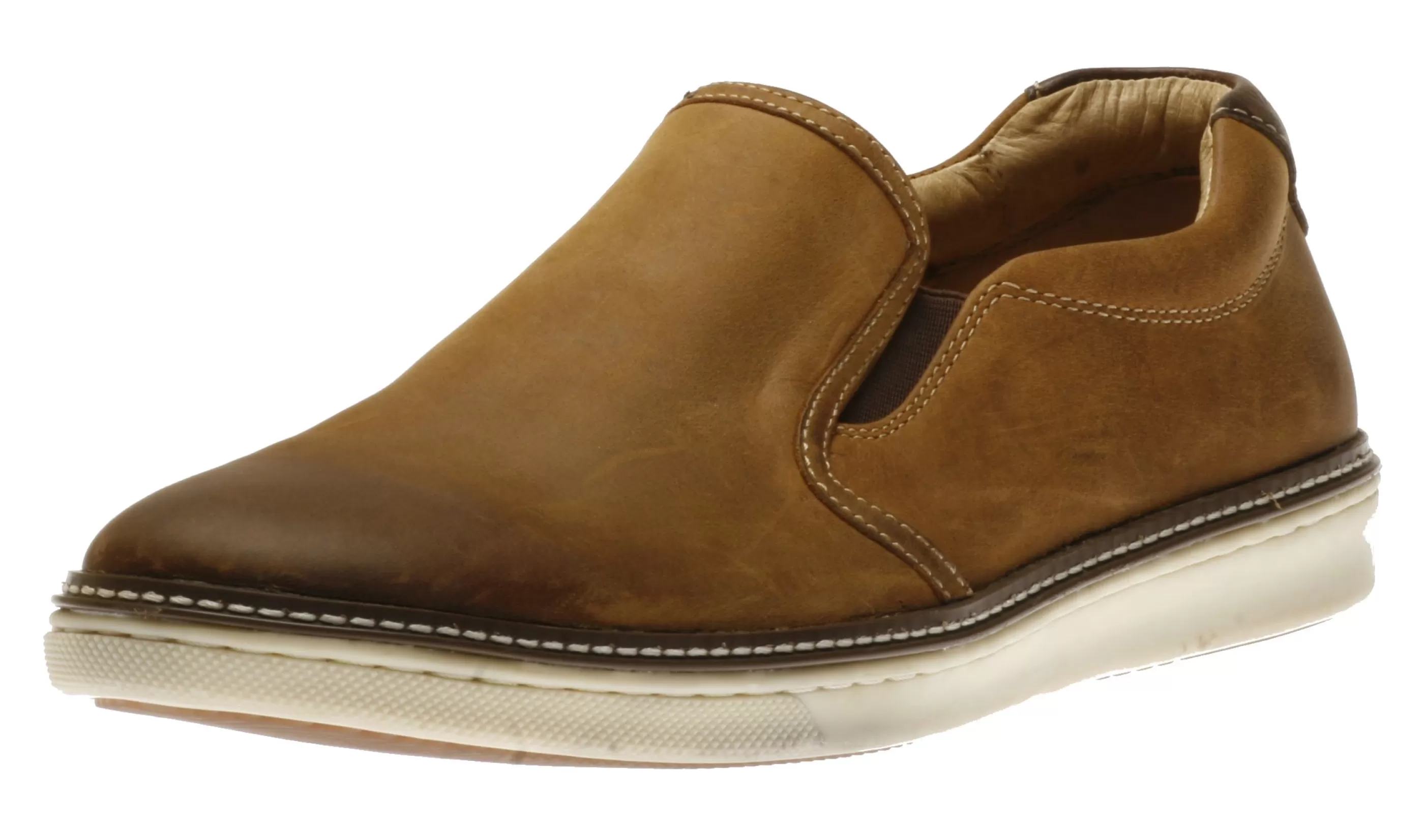 Best Sale Mcguffey Tan Brown Leather Slip-On Sneaker Men Dress Casual