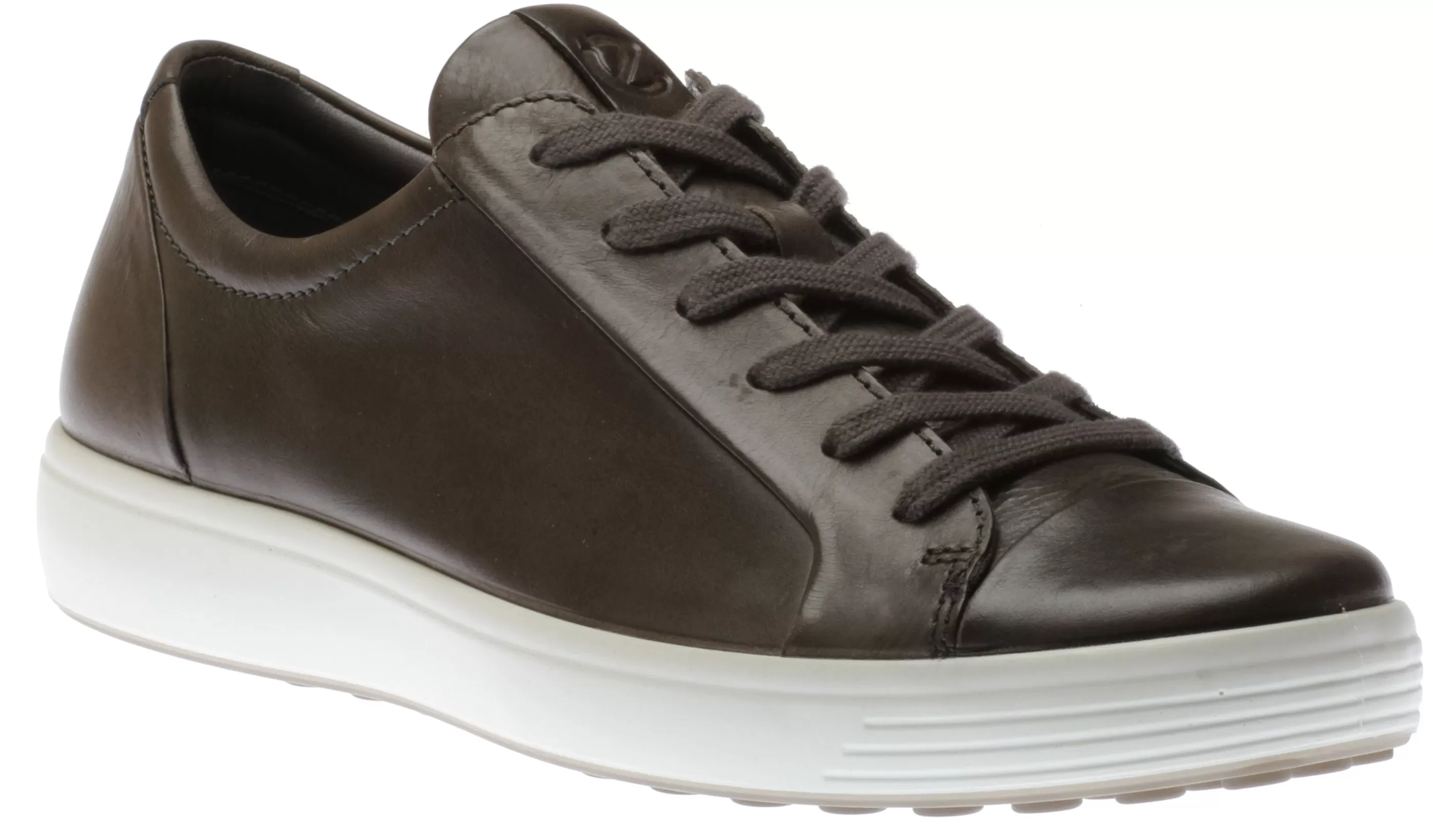 Sale Men's Soft 7 Titanium Grey Leather Lace-Up Sneaker Men Casual