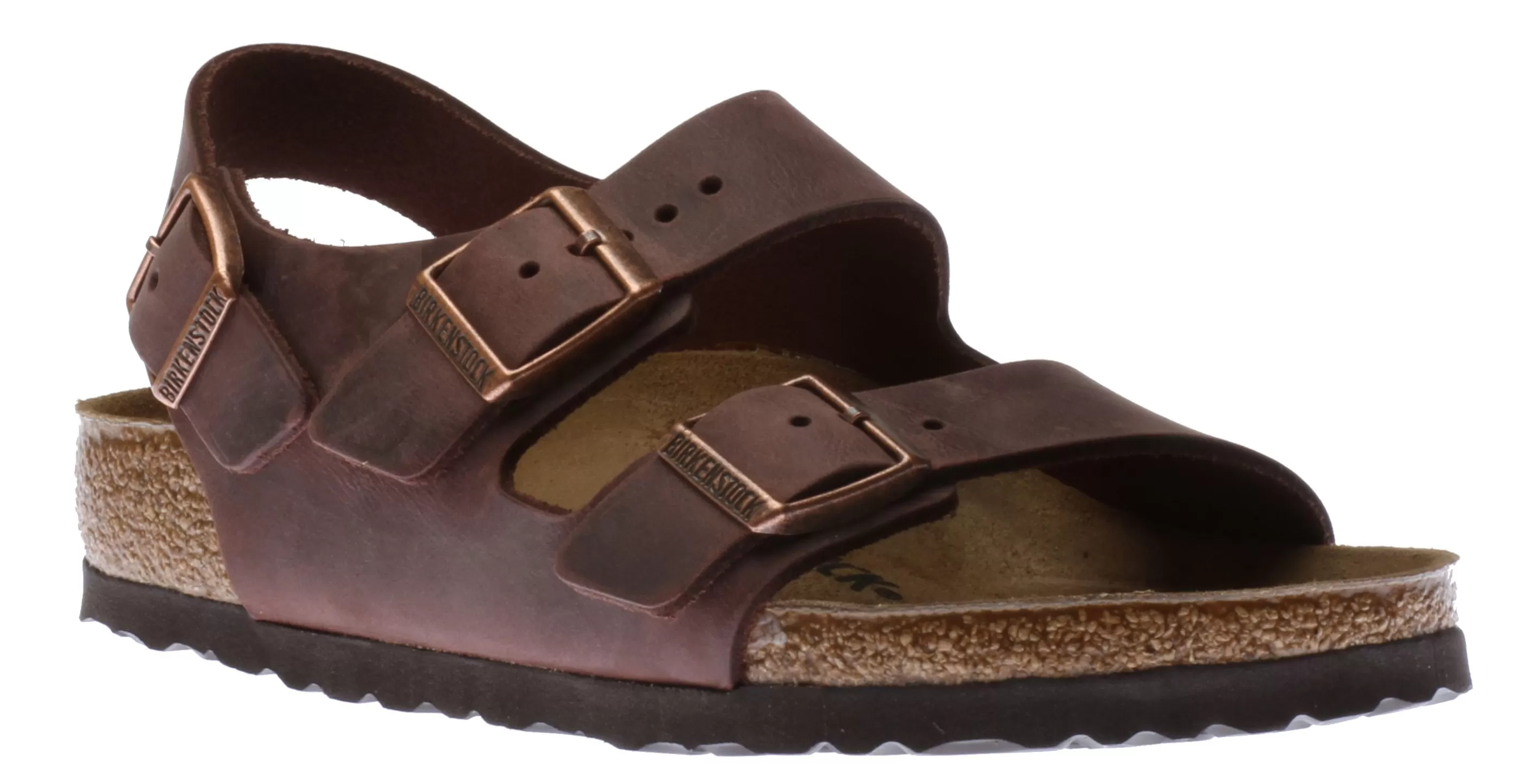 Discount Milano Habana Brown Oiled Leather Sandal Men Sandal