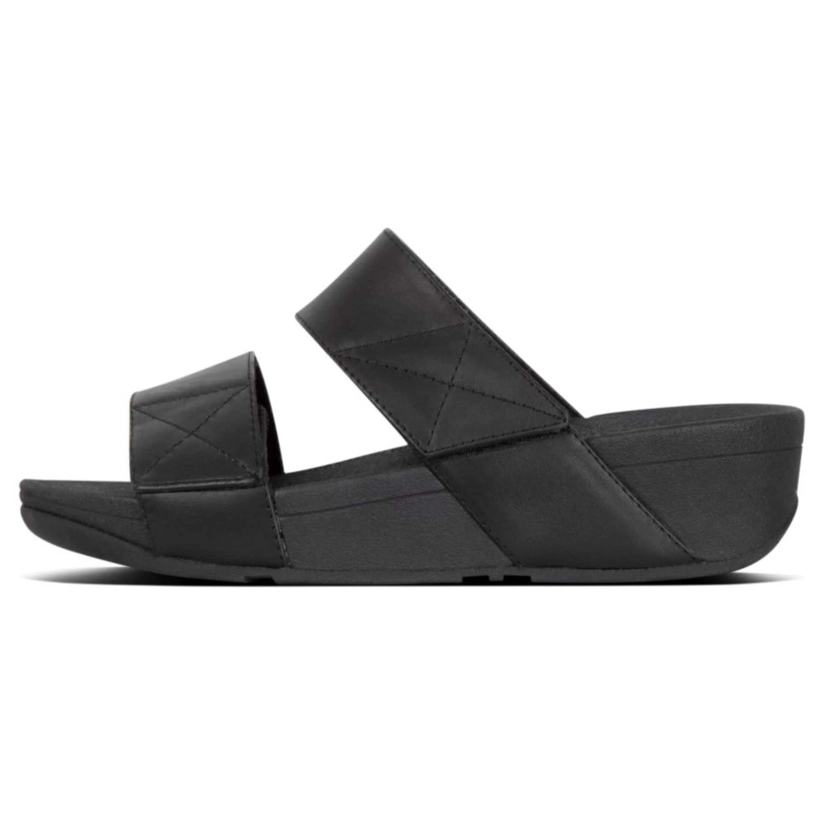 Best Sale Mina Black Leather Slide Sandal Women Slide