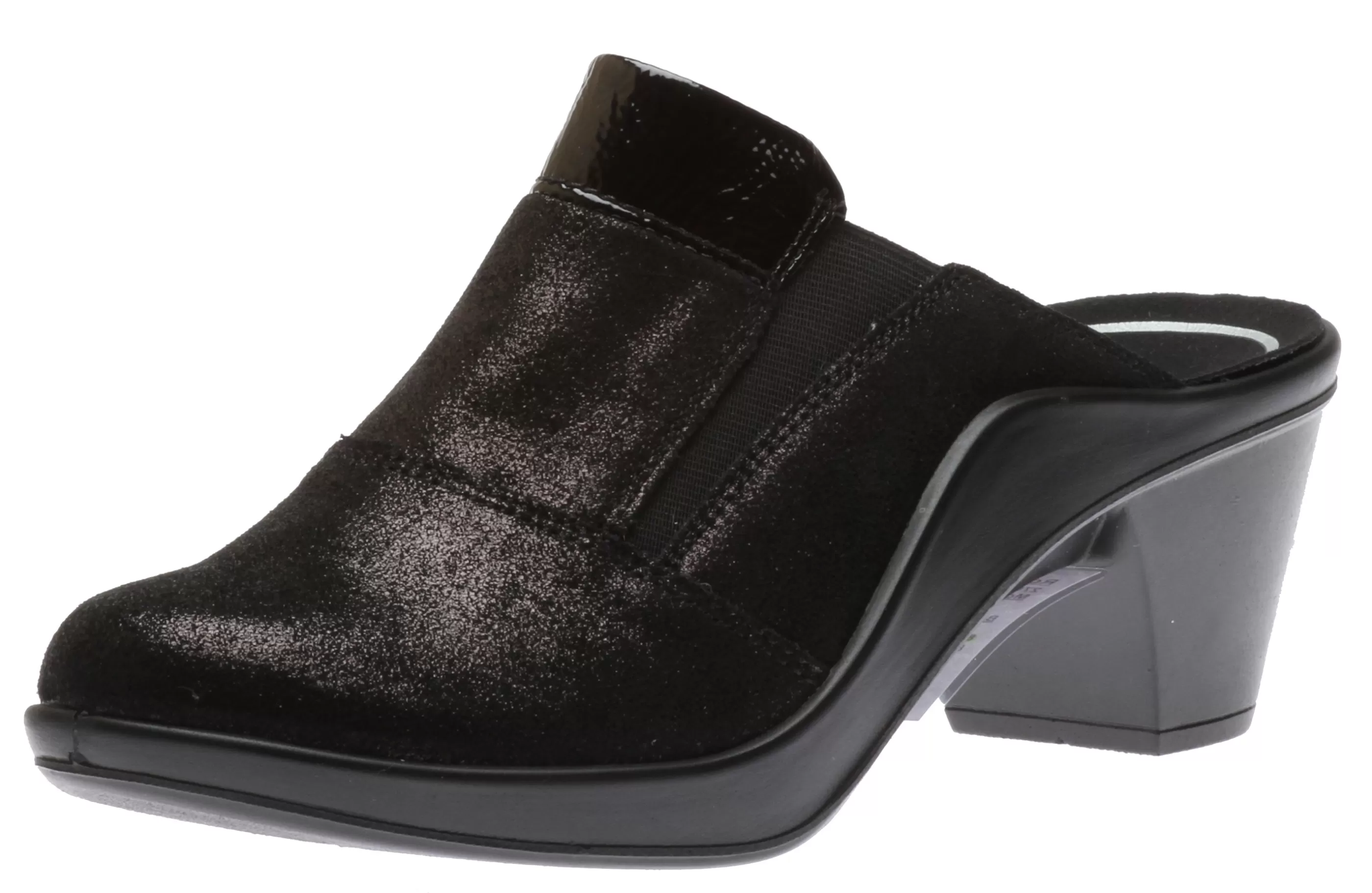 Outlet Mokassetta 257 Black Metallic Suede Clog Women Clog