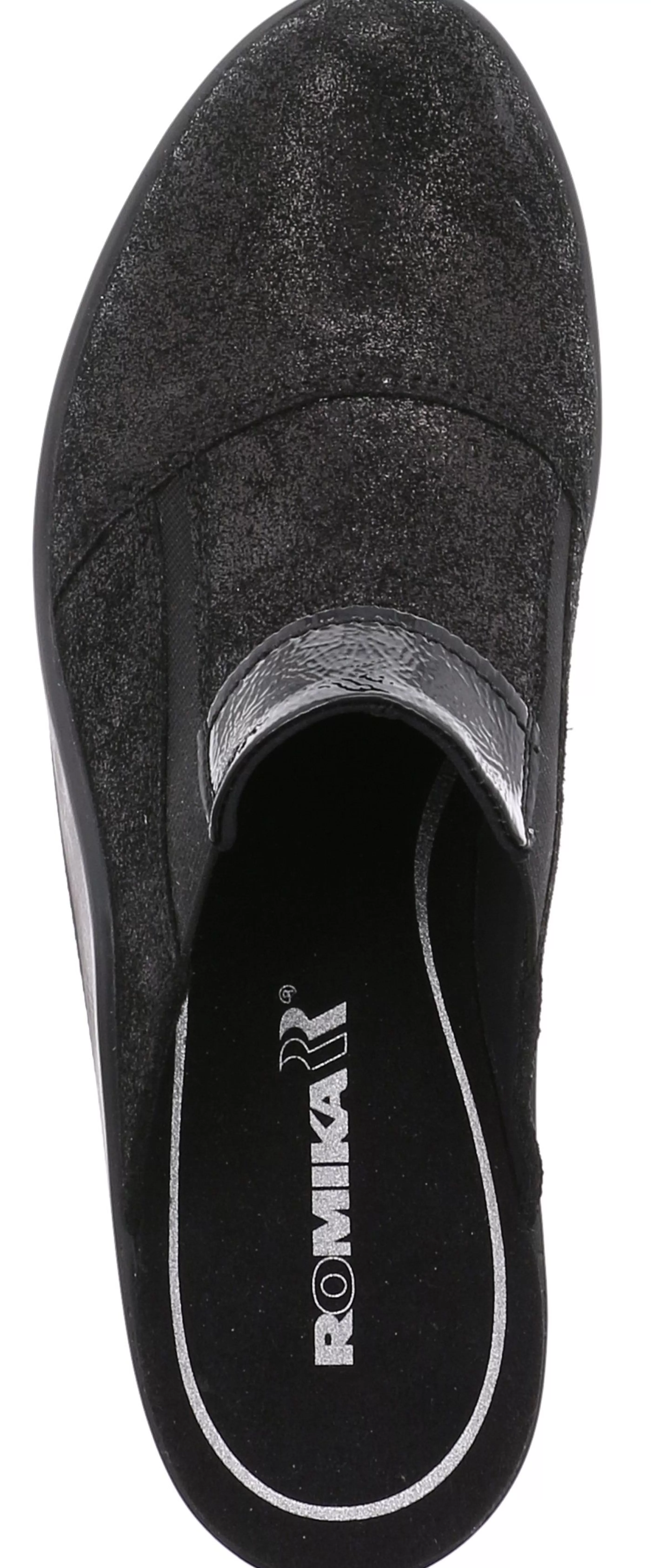 Outlet Mokassetta 257 Black Metallic Suede Clog Women Clog