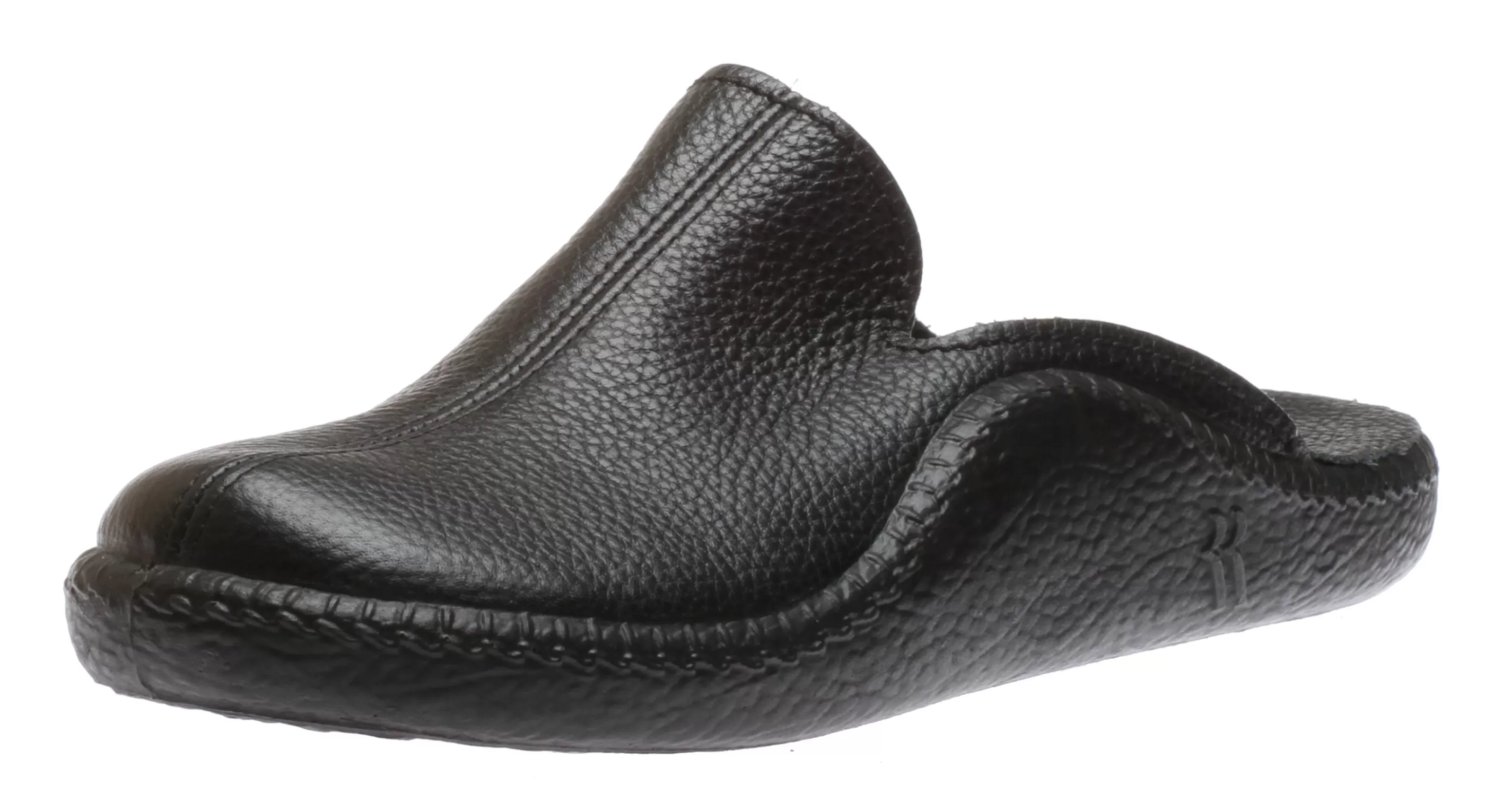 Best Monaco 202G Black Leather Slipper Men Slipper