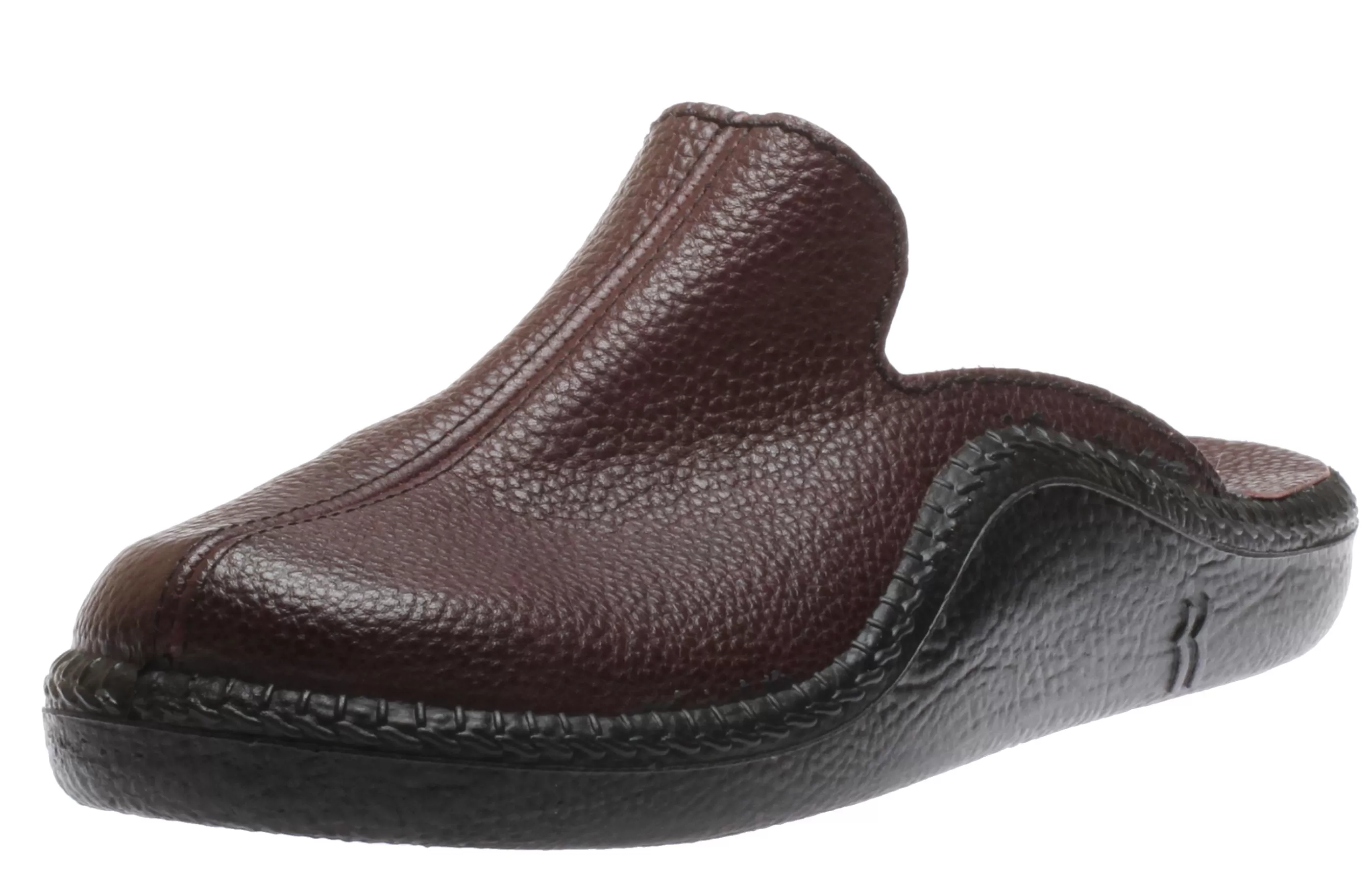 Outlet Monaco 202G Bordo Wine Leather Slipper Men Slipper