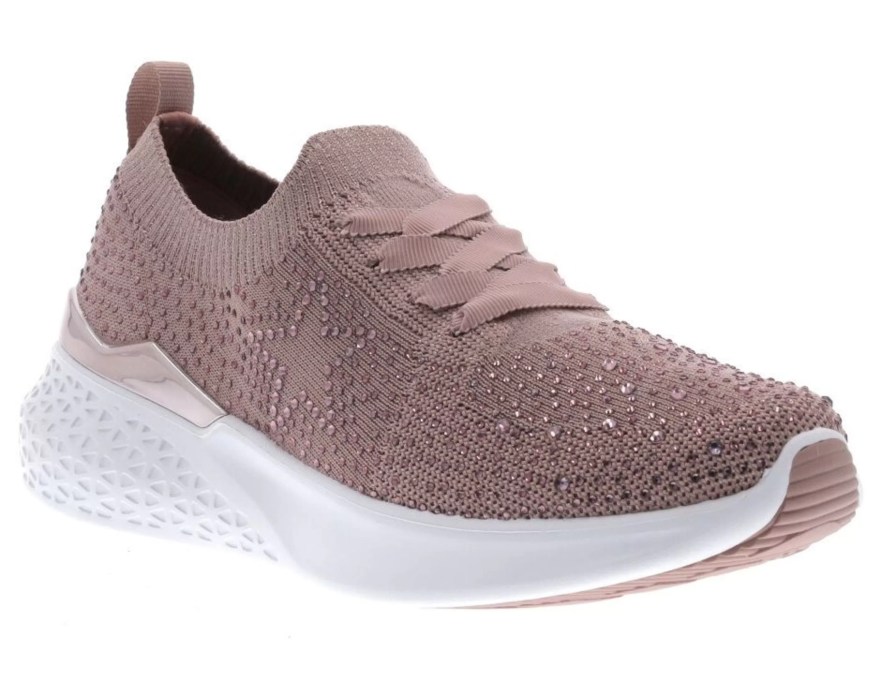 Cheap Monticello Powder Pink Rhinestone Slip-On Sneaker Women Walking