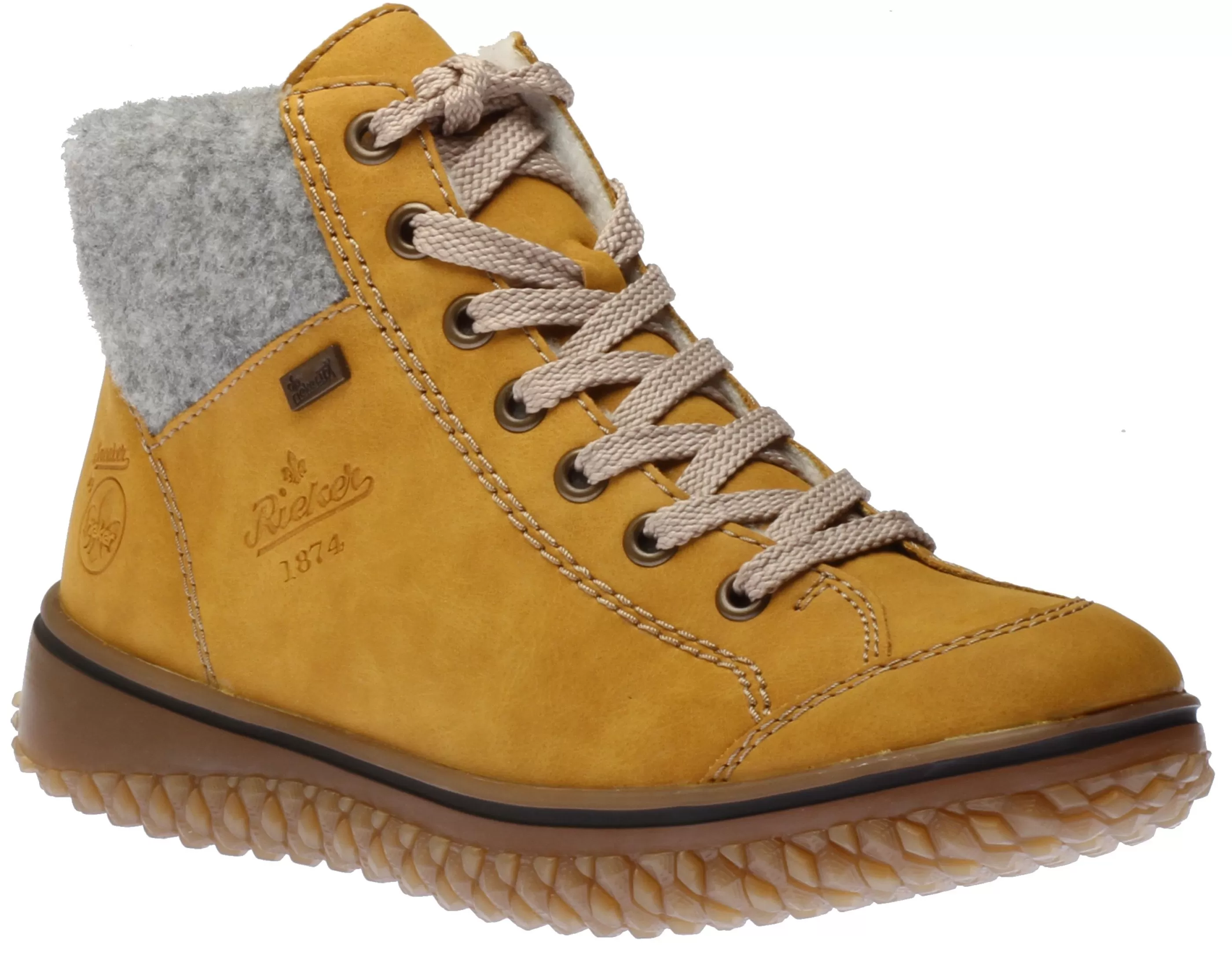 Flash Sale Morelia Yellow Fleece Lined Lace-Up Ankle Sneaker Women Walking