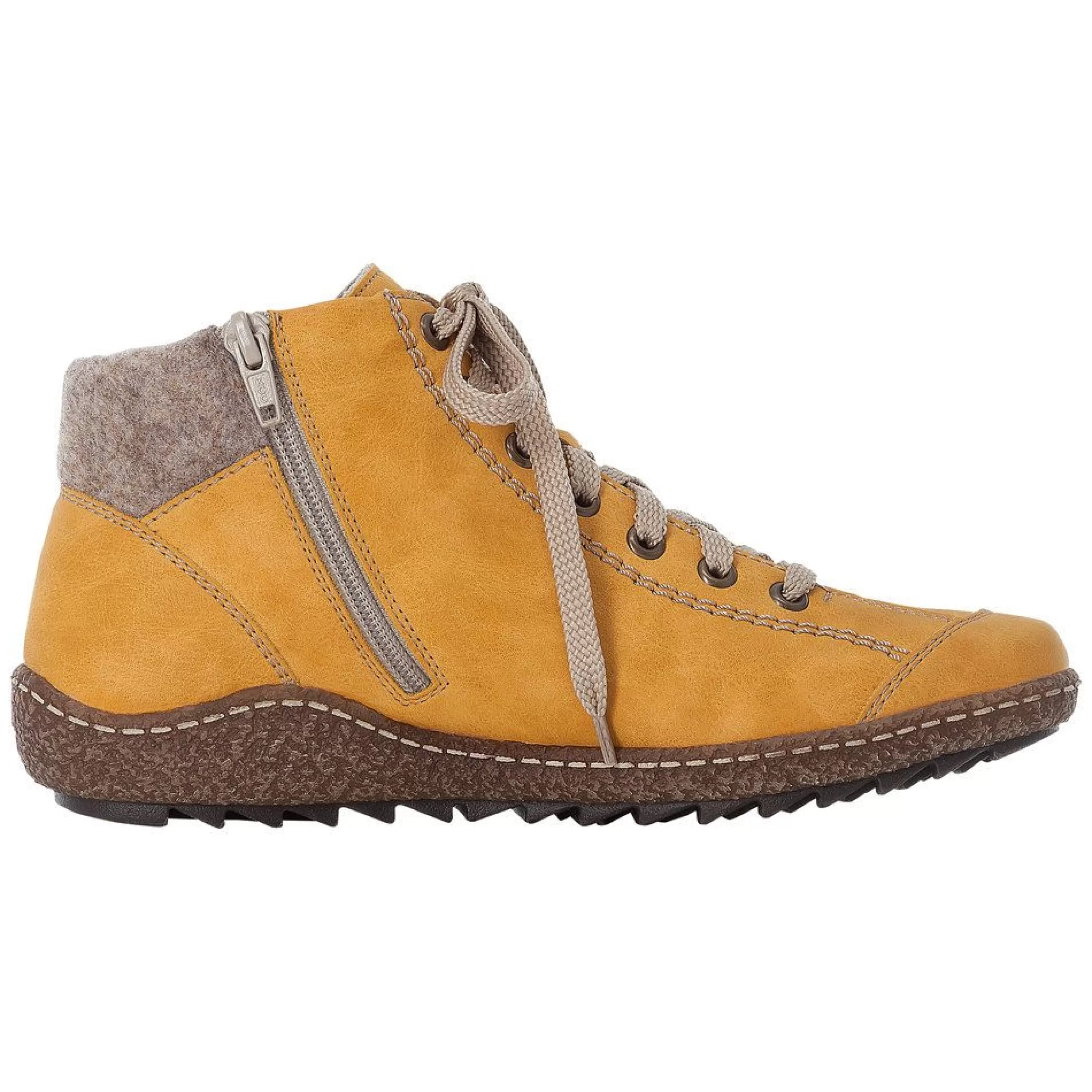 Hot Morelia Yellow Fleece Lined Lace-Up Ankle Sneaker Women Boot