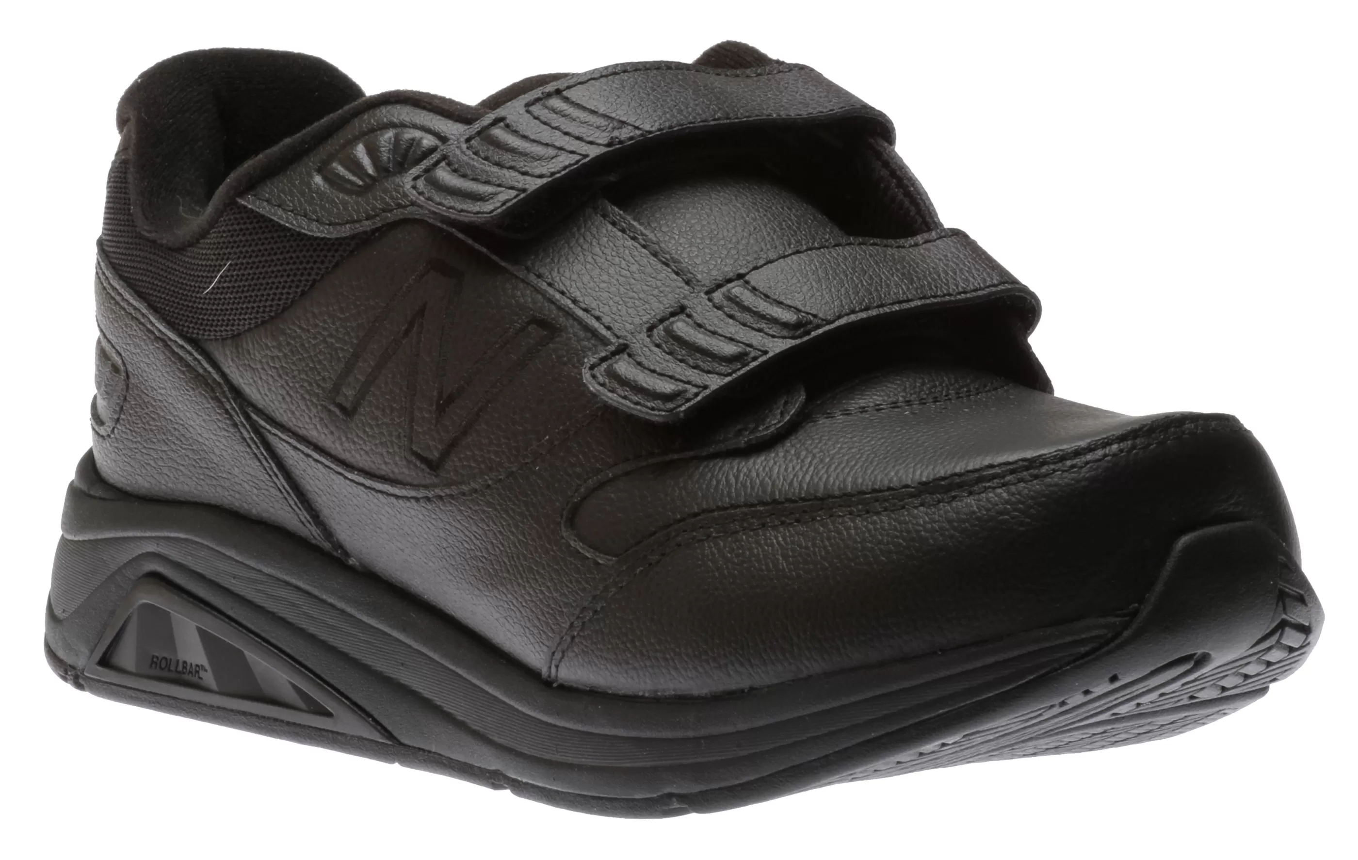 Store Mw928Hb3 Black Leather Velcro Walking Shoe Men Walking