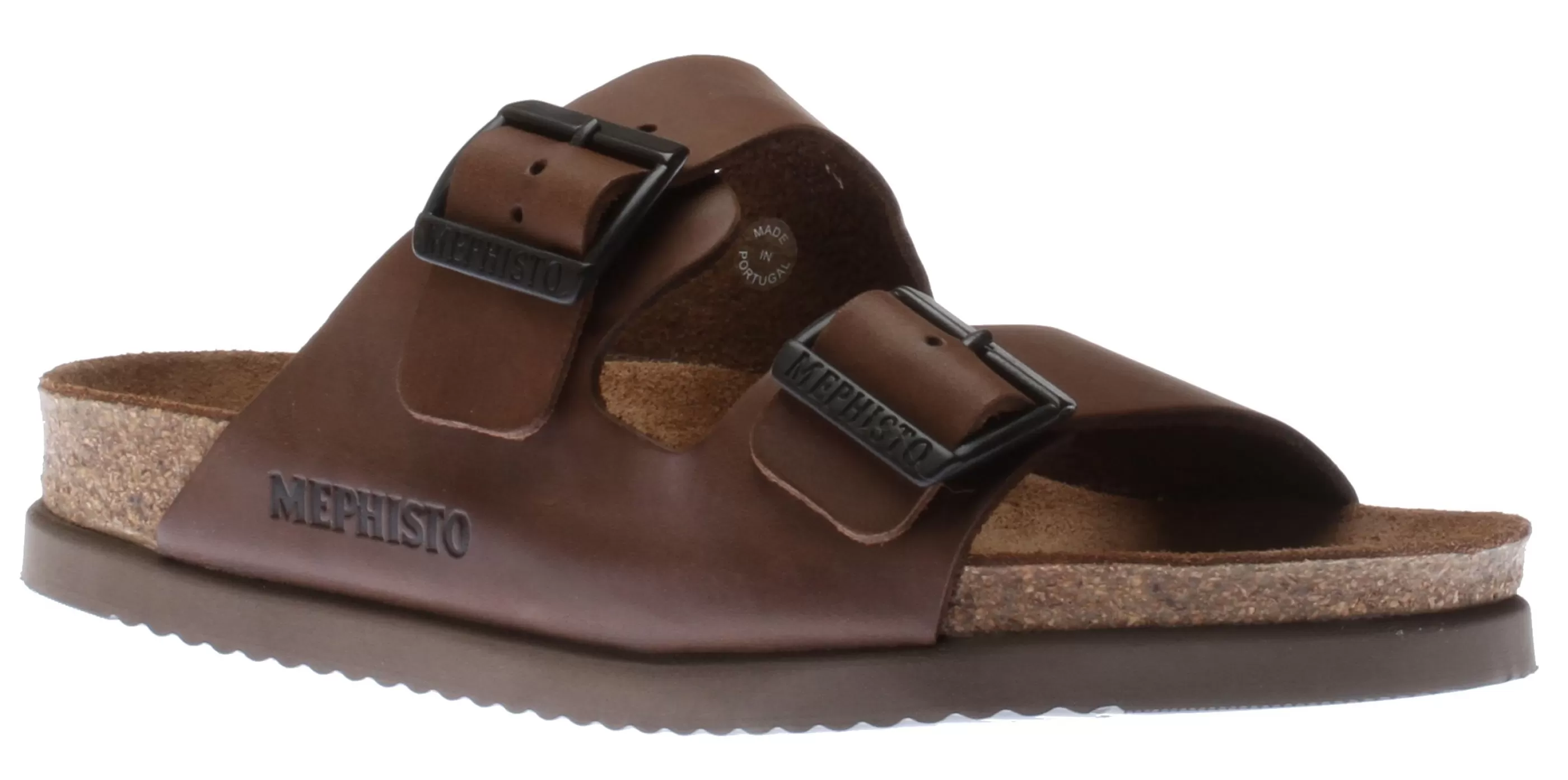 Flash Sale Nerio Scratch Brown Leather Slide Sandal Men Slide