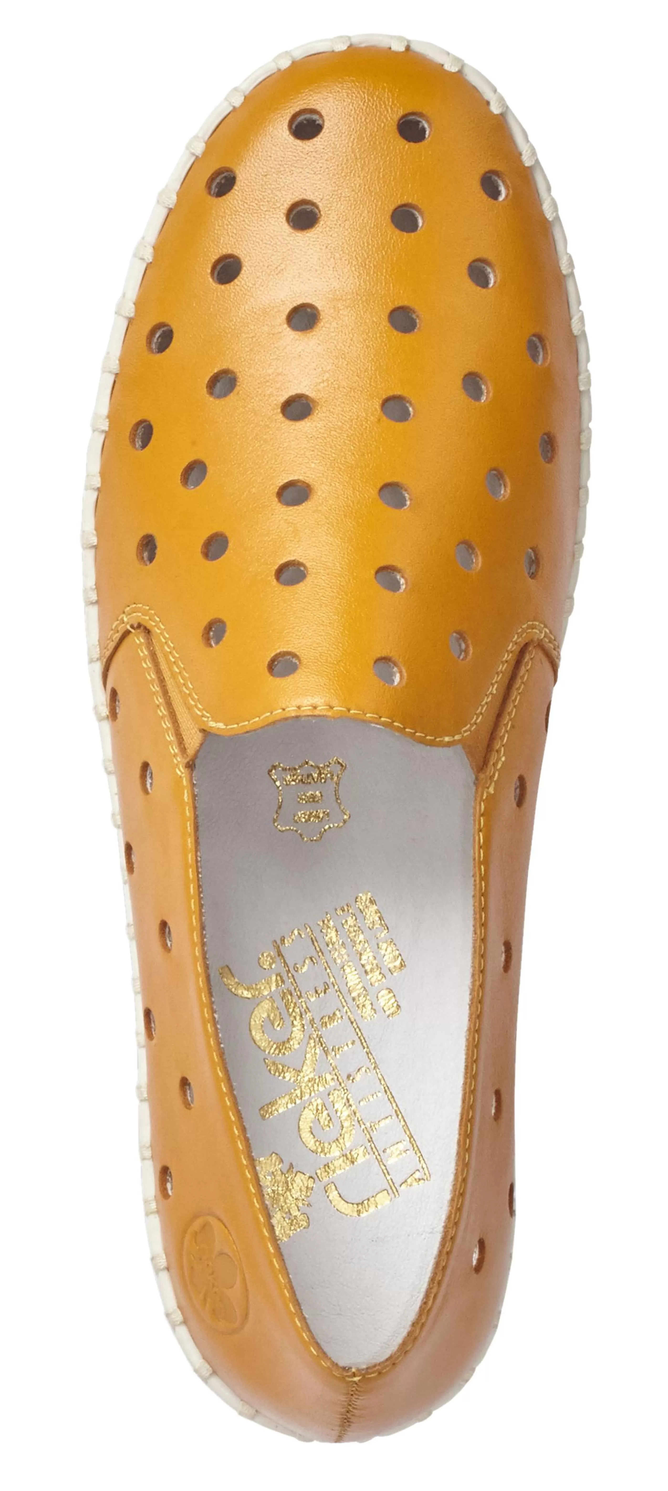 New Newark Yellow Perforated Leather Loafer Women Casual