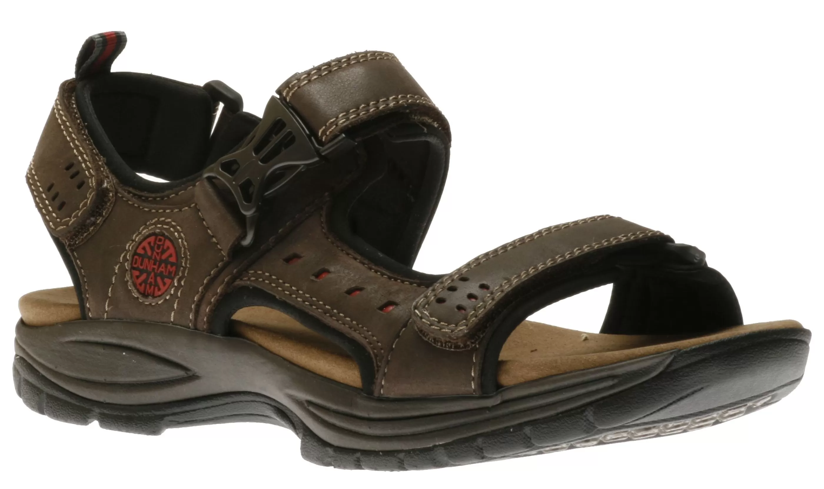 Discount Nolan Brown Leather Adjustable Sandal Men Sandal