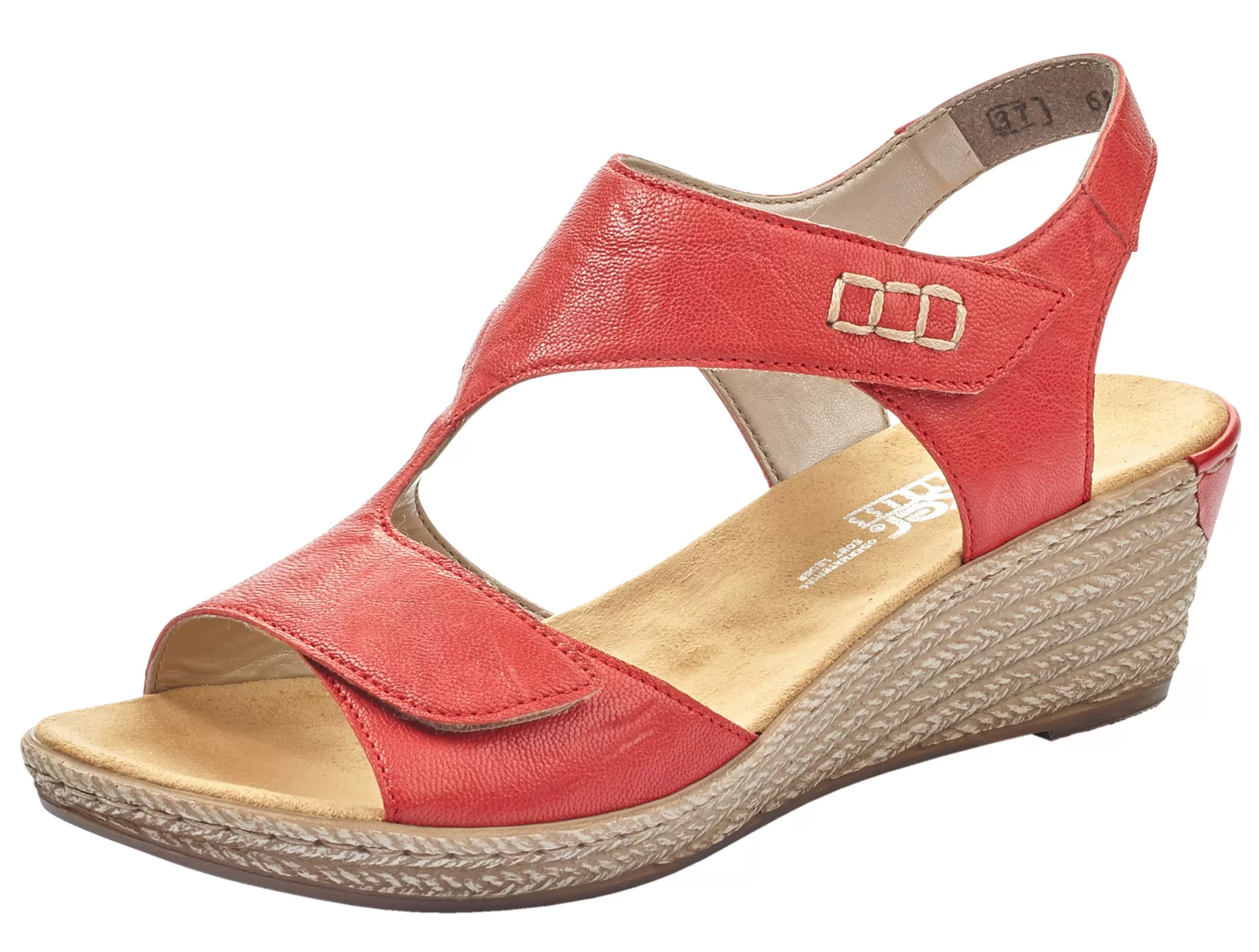 Flash Sale Ottawa Red Leather Wedge Sandal Women Sandal