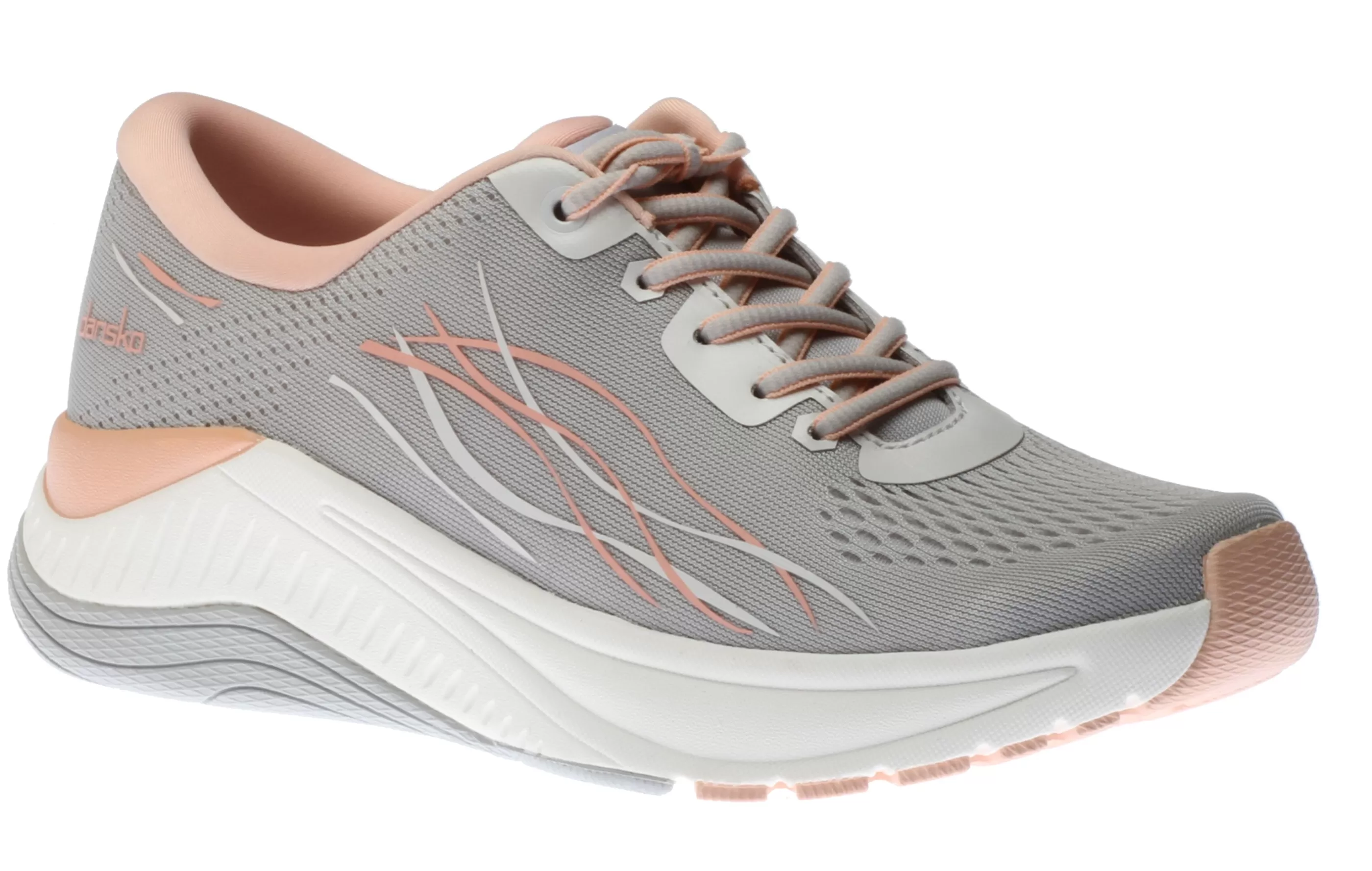 Shop Pace Light Grey Mesh Lace-Up Walking Shoe Women Walking