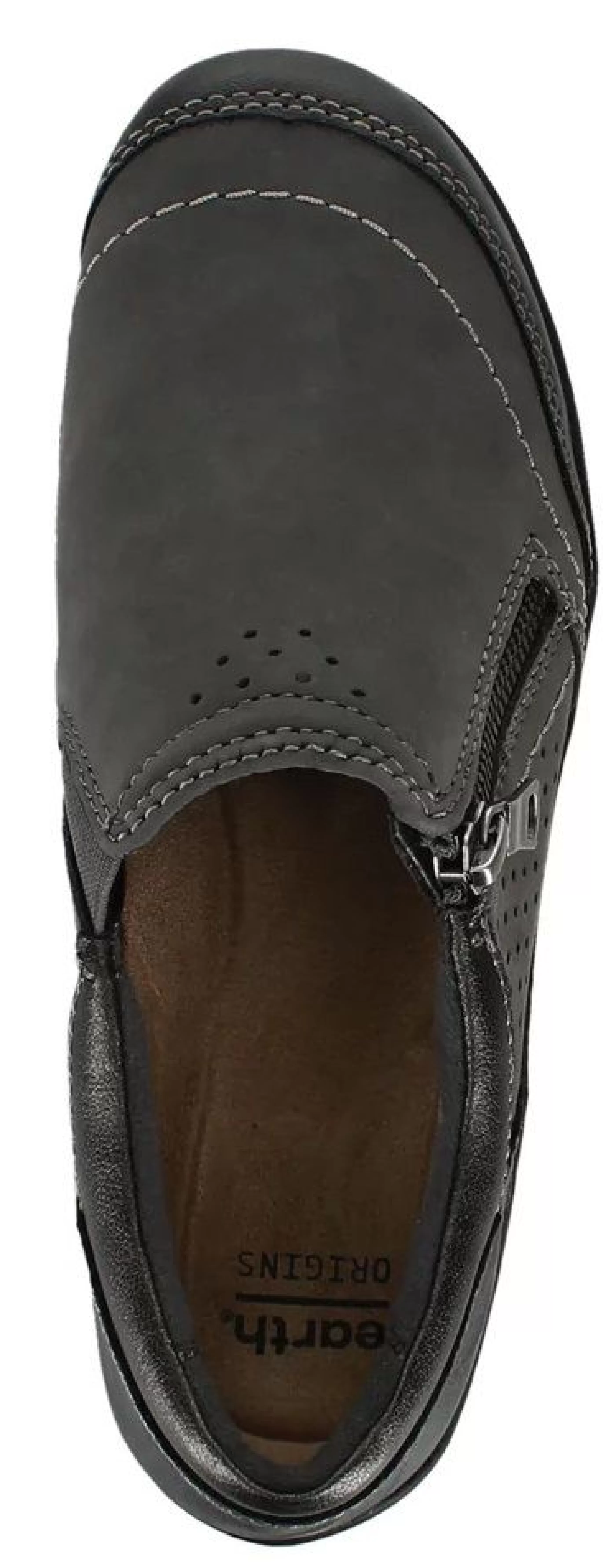 Best Sale Rapid Randall Dark Grey Zipper Slip-On Shoe Women Walking