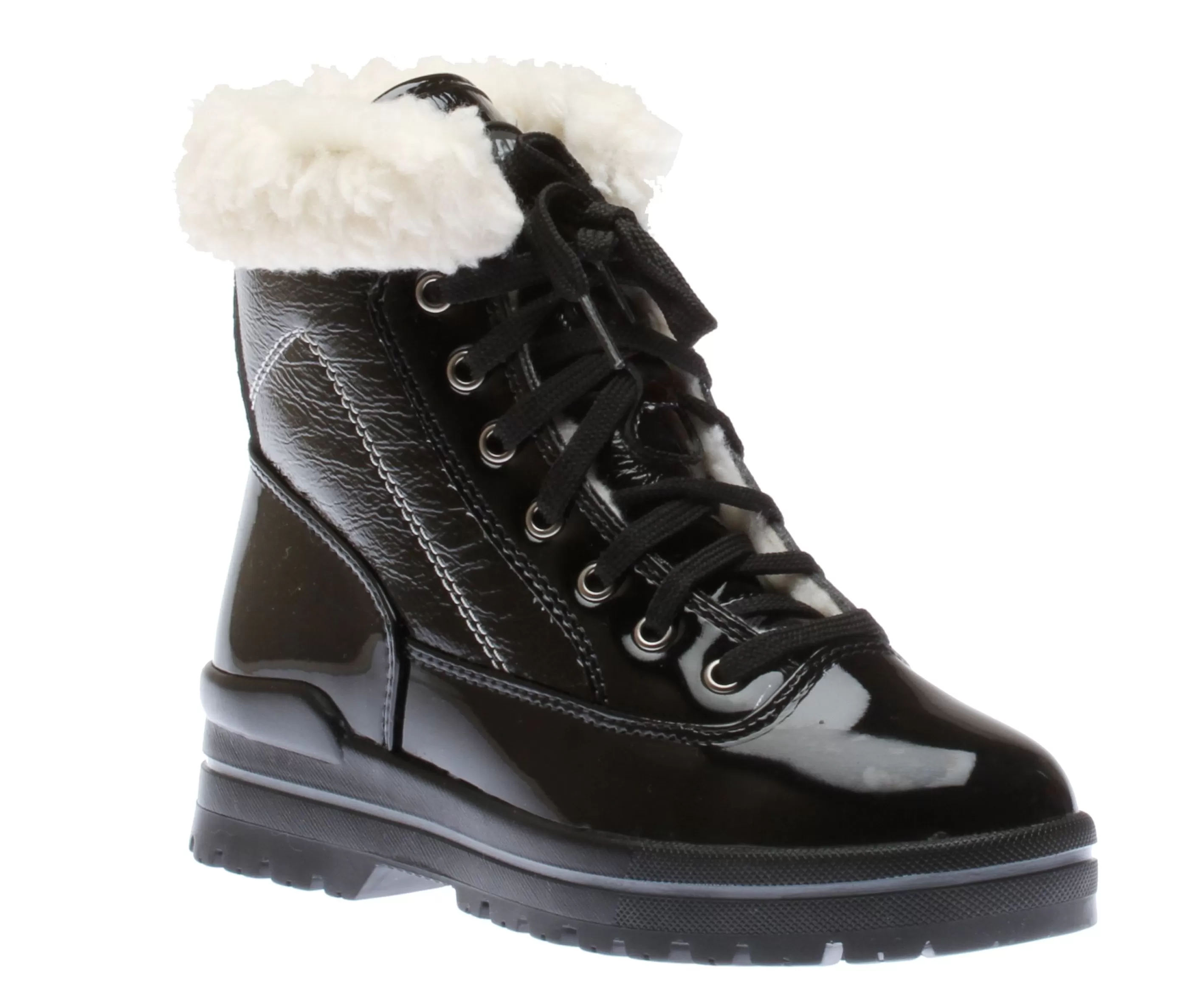 Online Rimini Lace-Up Black Patent Winter Ankle Boot Women Boot