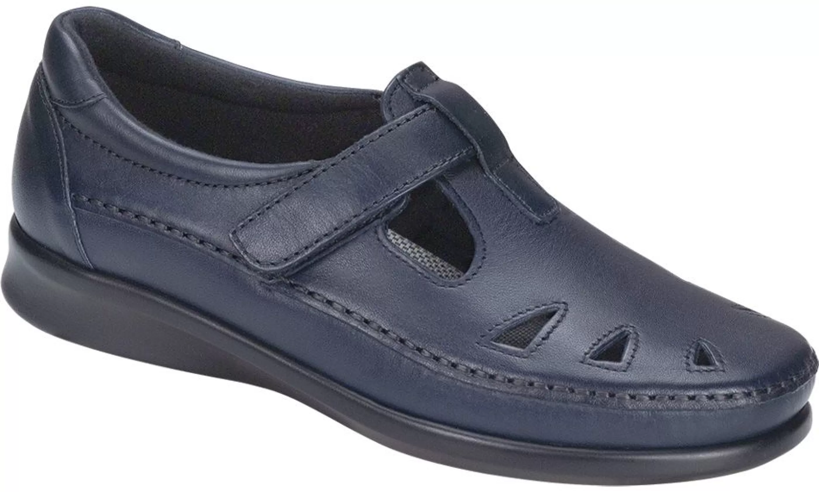 Sale Roamer Navy Leather Slip-On Loafer Women Casual