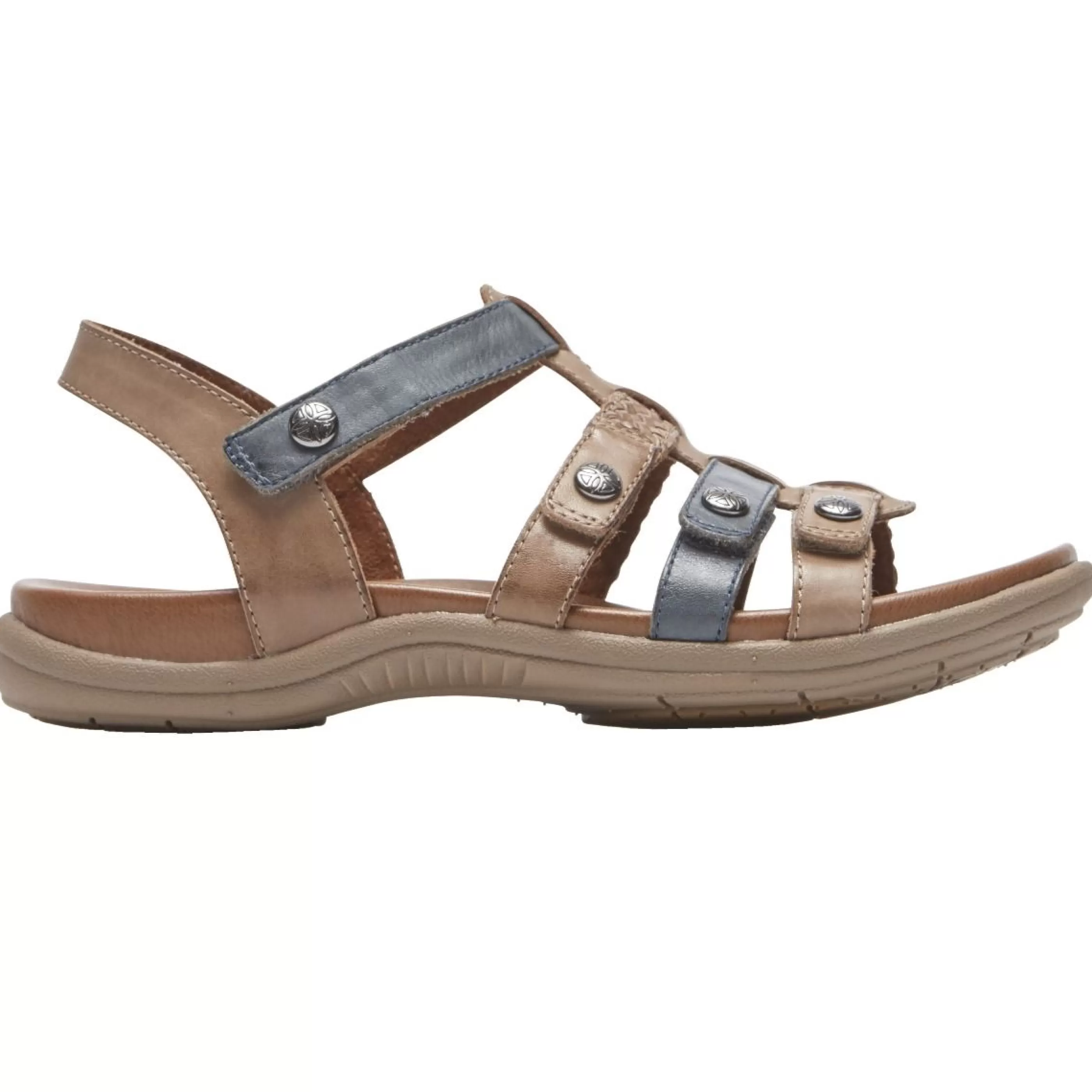 Best Sale Rubey Khaki / Navy T-Strap Sandal Women Sandal