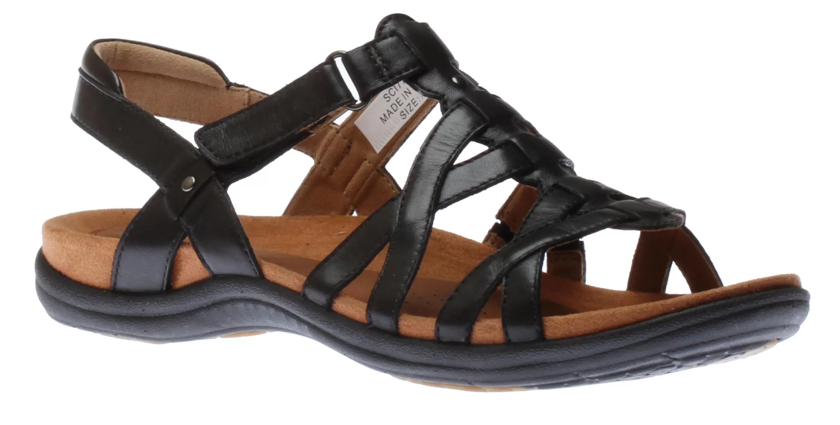 Best Rubey Woven Black Leather Sandal Women Sandal