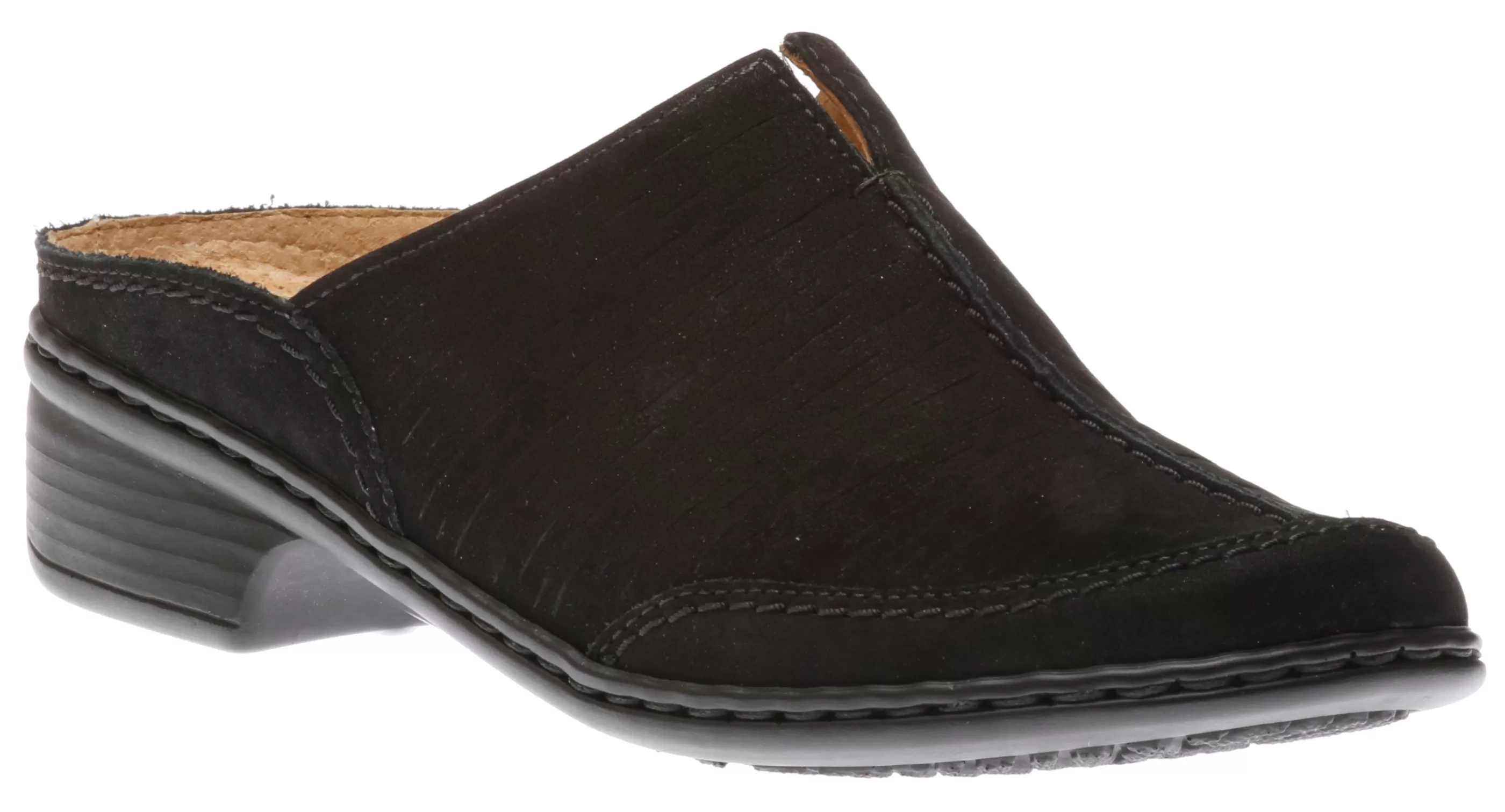 Outlet Ruffina Black Nubuck Leather Clog Women Clog