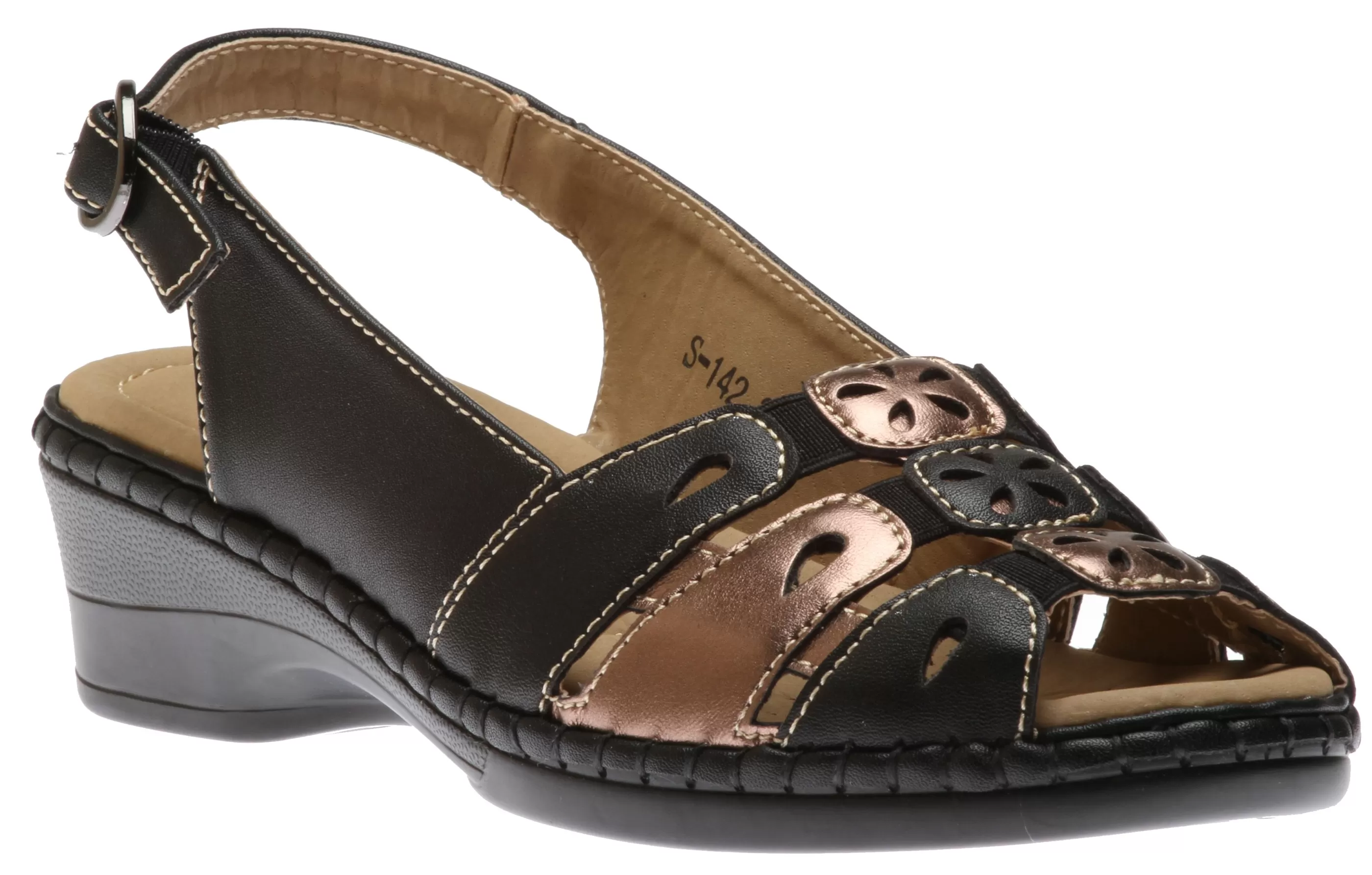 Online Sandal Black Bronze Women Sandal