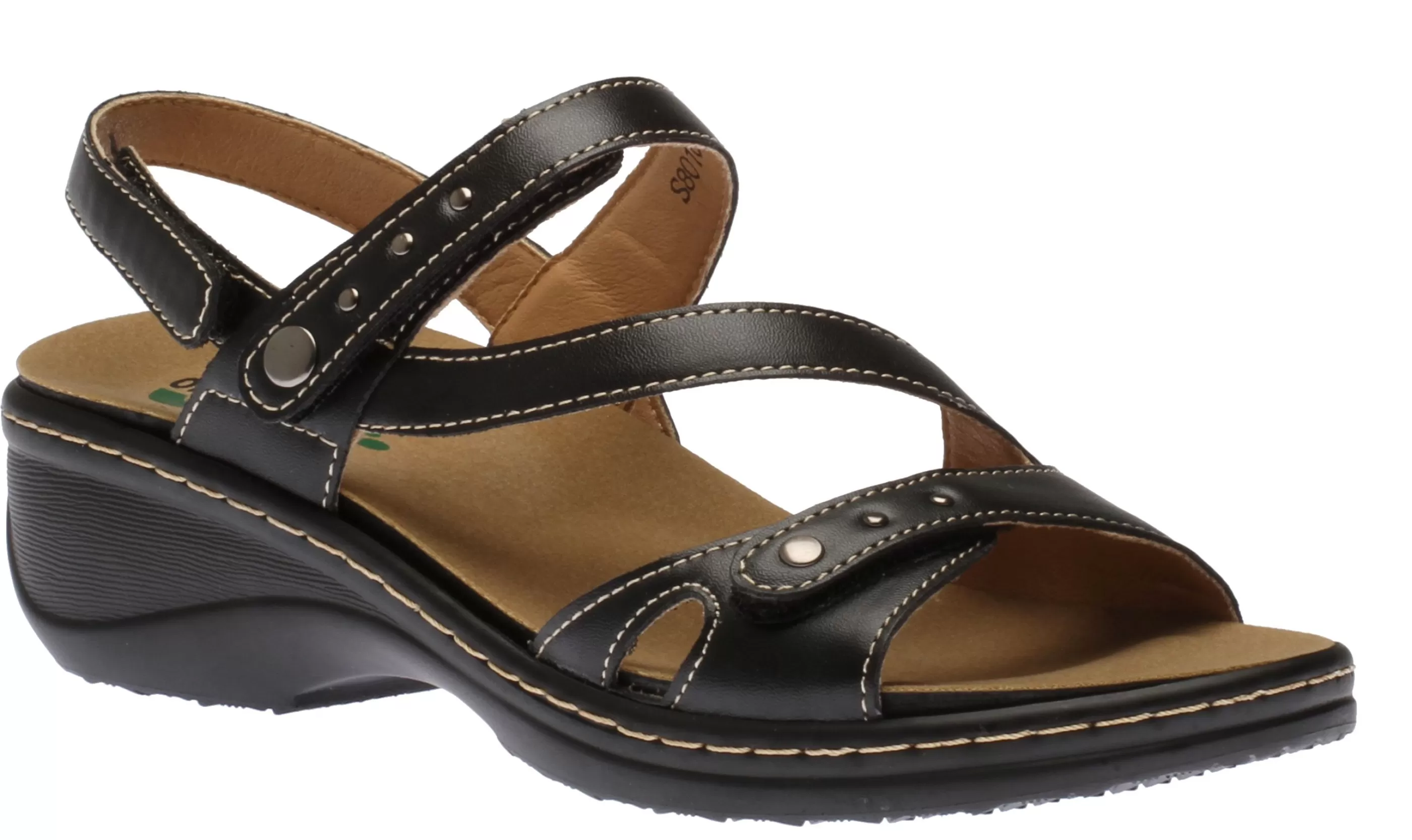 Outlet Sandal Velcro Black Women Sandal