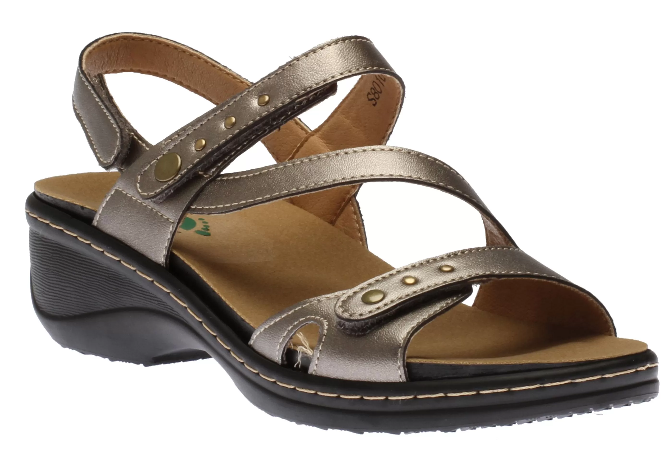 Outlet Sandal Velcro Pewter Women Sandal